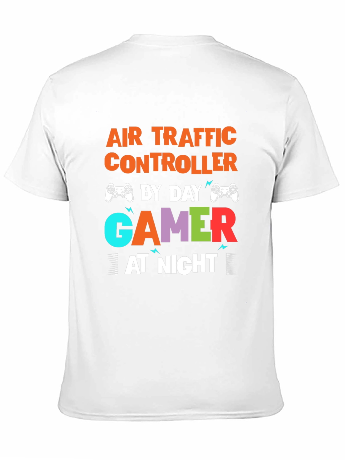 Black Air Traffic Controller Gamer T-Shirt - Funny Novelty Tee view 11