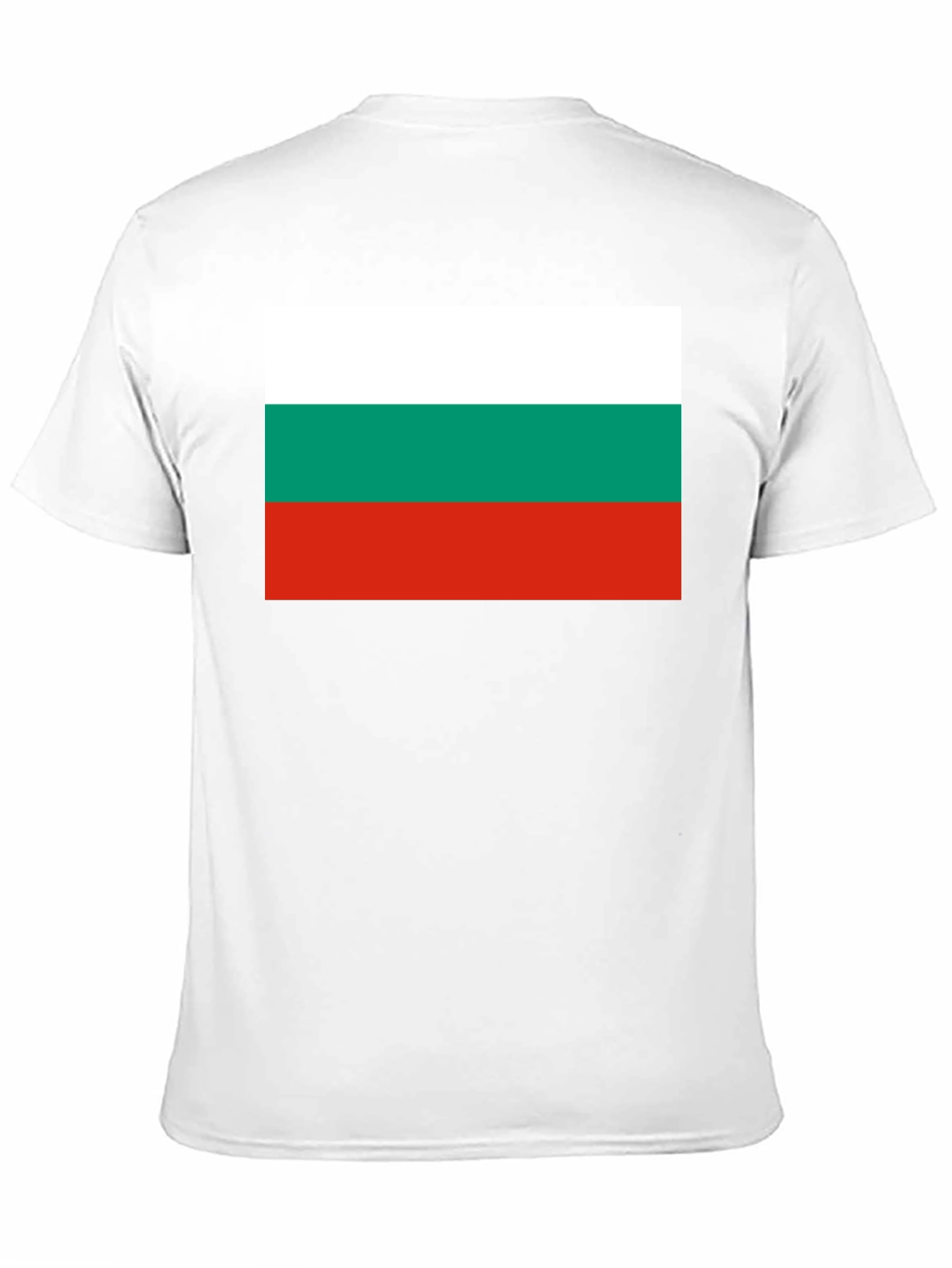 Black Bulgaria Flag Graphic T-Shirt - Black Crew Neck Tee view 11