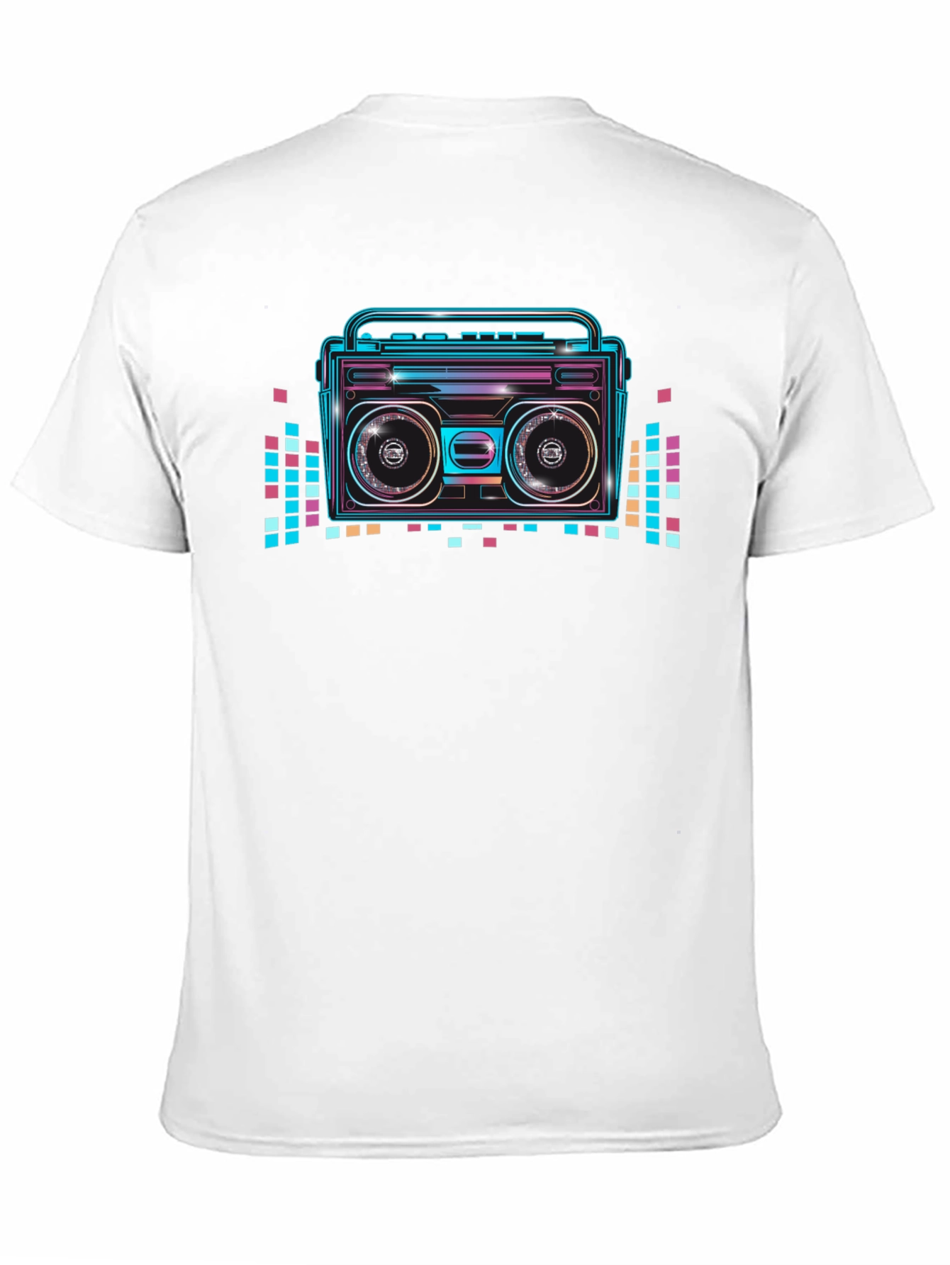 Black Retro Boombox Graphic T-Shirt - Vintage 80s Style view 11