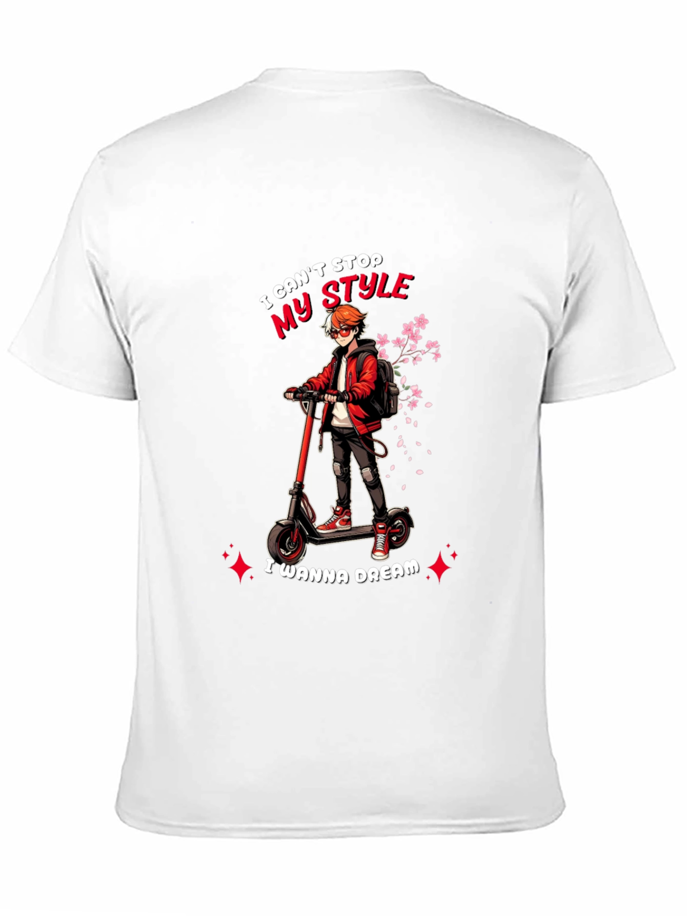 Black Stylish Anime T-Shirt - I Can't Stop My Style - Dream view 11