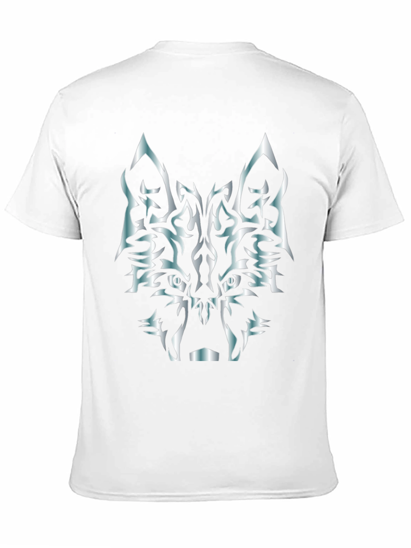 Black Tribal Wolf T-Shirt - Black Graphic Tee view 11