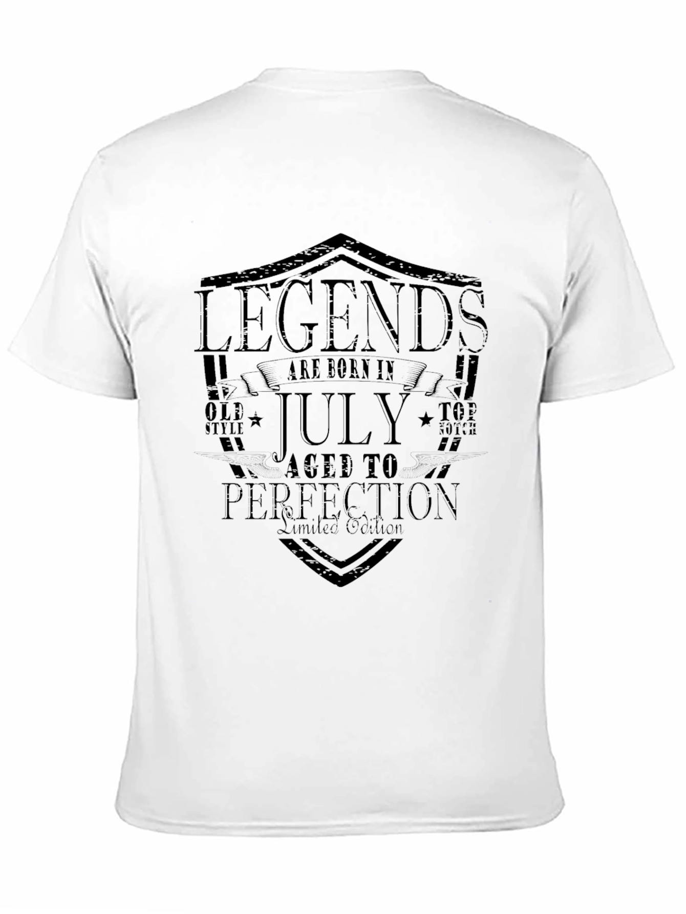 Legends Born in July Black T-Shirt - 11