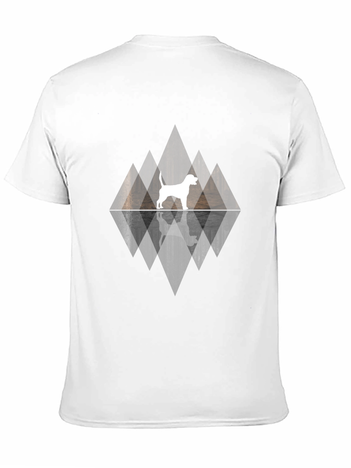 Dog Silhouette Graphic Black T-Shirt - 11