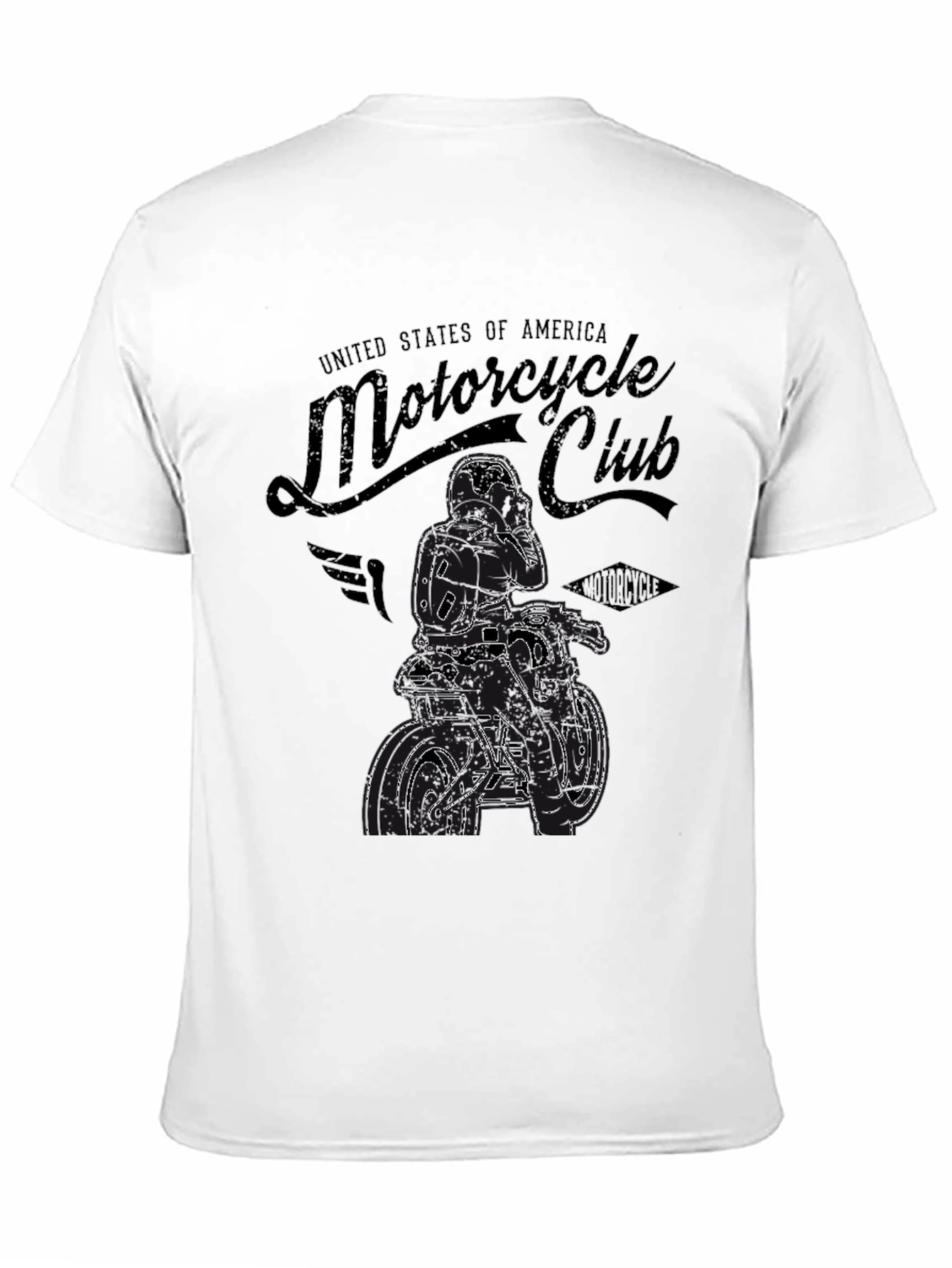 Motorcycle Club Graphic Print T-Shirt - Black - 11