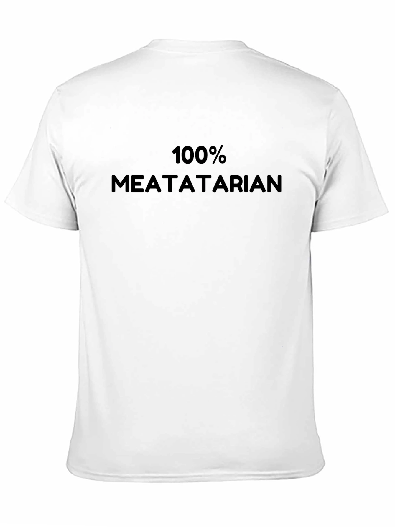 Black 100% Meatatarian Black T-Shirt - Bold & Humorous Design view 11