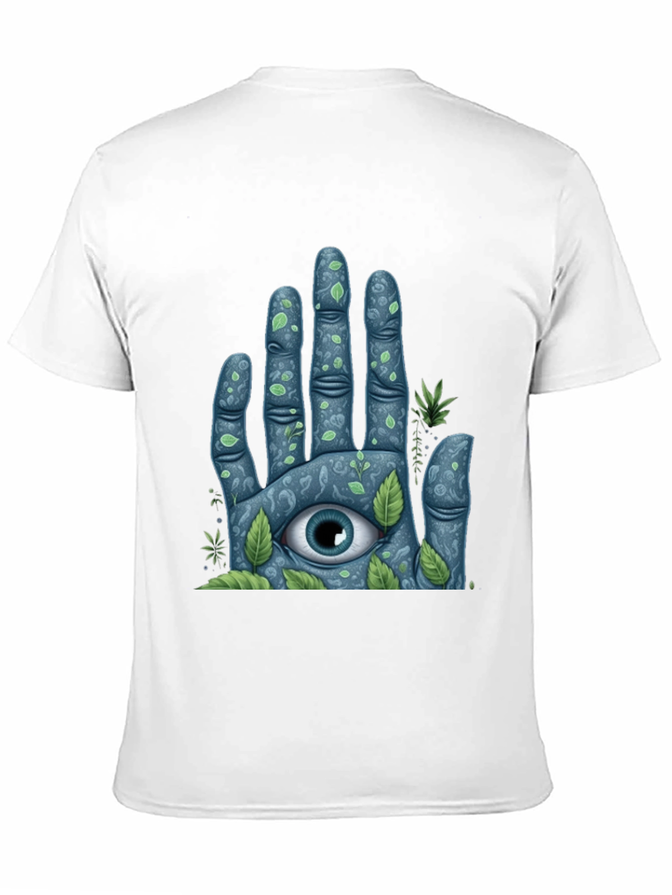 Black Mystic Eye Hand Graphic Tee - Nature Inspired Design view 11