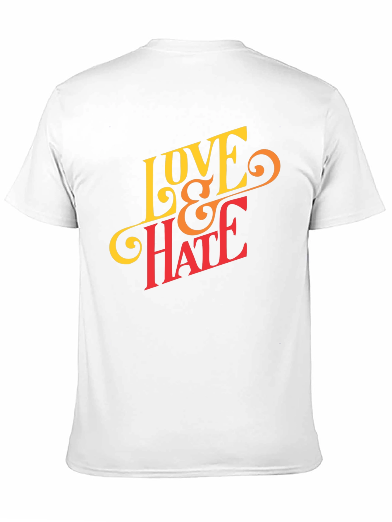 Black Love & Hate Graphic Tee - Casual Black T-Shirt view 11