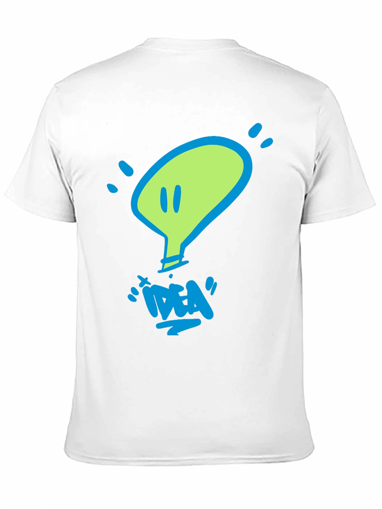 Black Idea Lightbulb Graphic T-Shirt - Unisex Crew Neck view 11