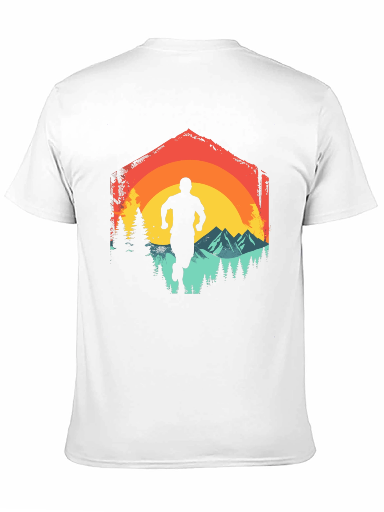 Black Retro Runner Graphic Tee view 11