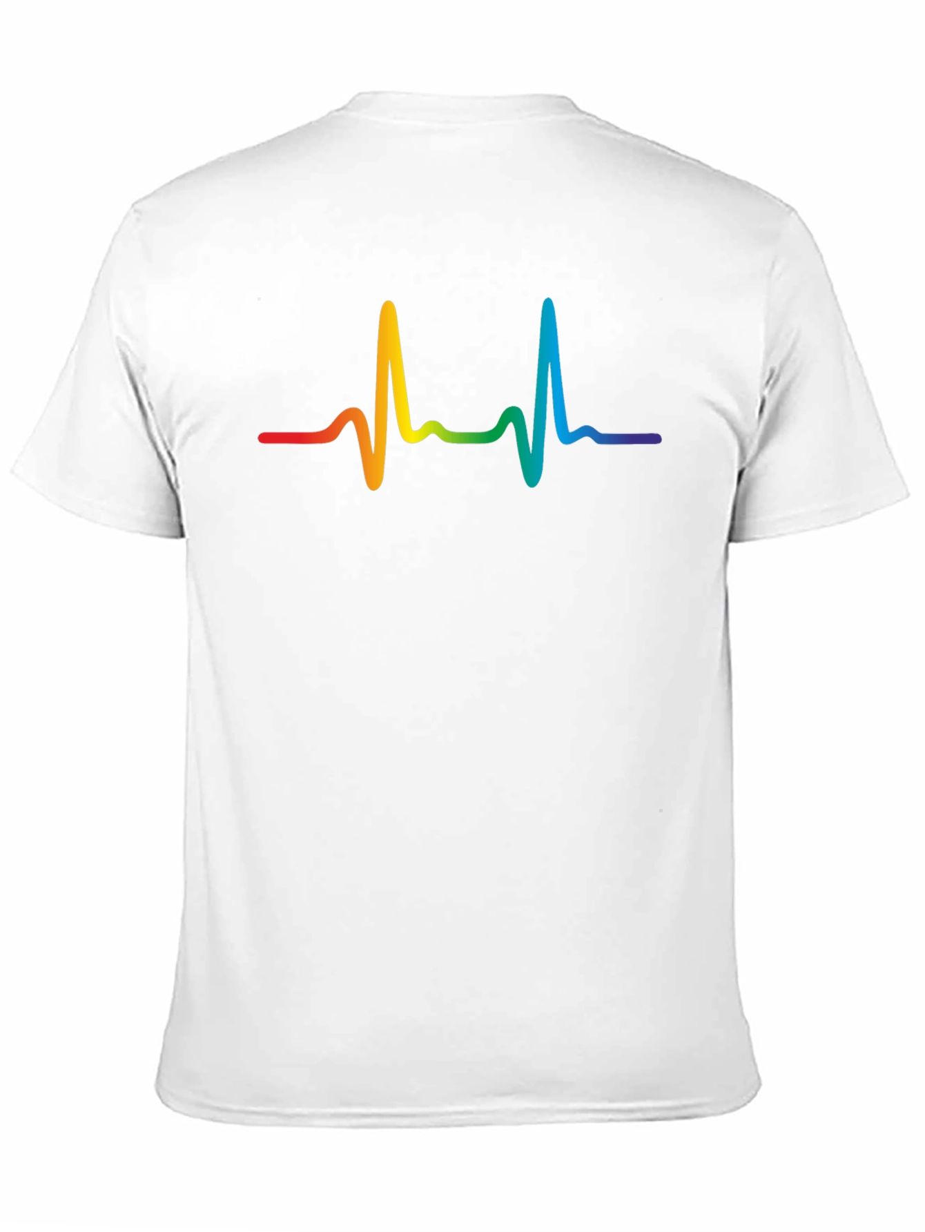Black Rainbow Heartbeat Graphic Tee view 11