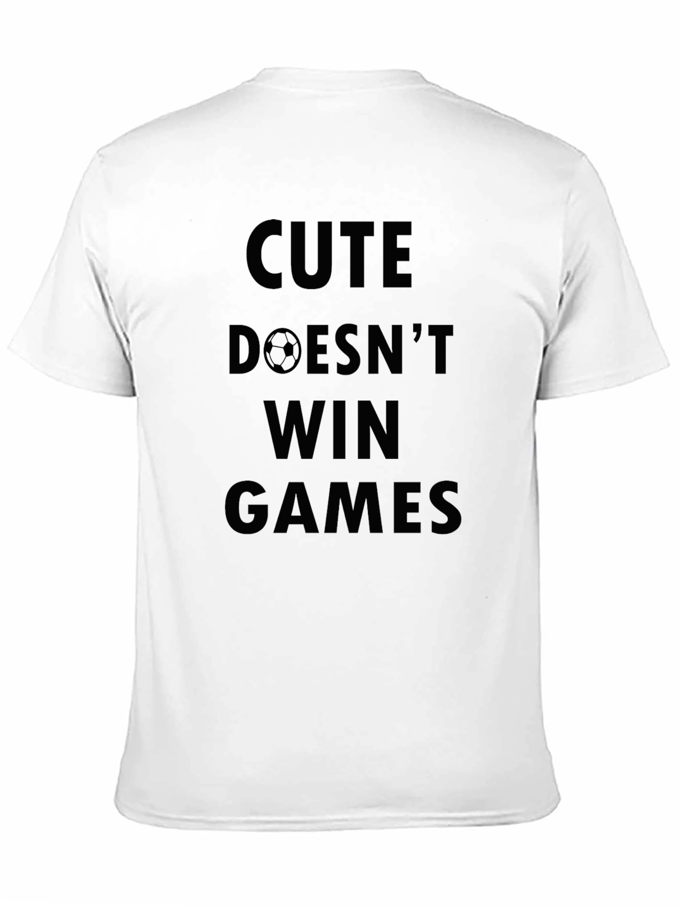 Black Cute Doesn't Win Games Black T-Shirt view 11