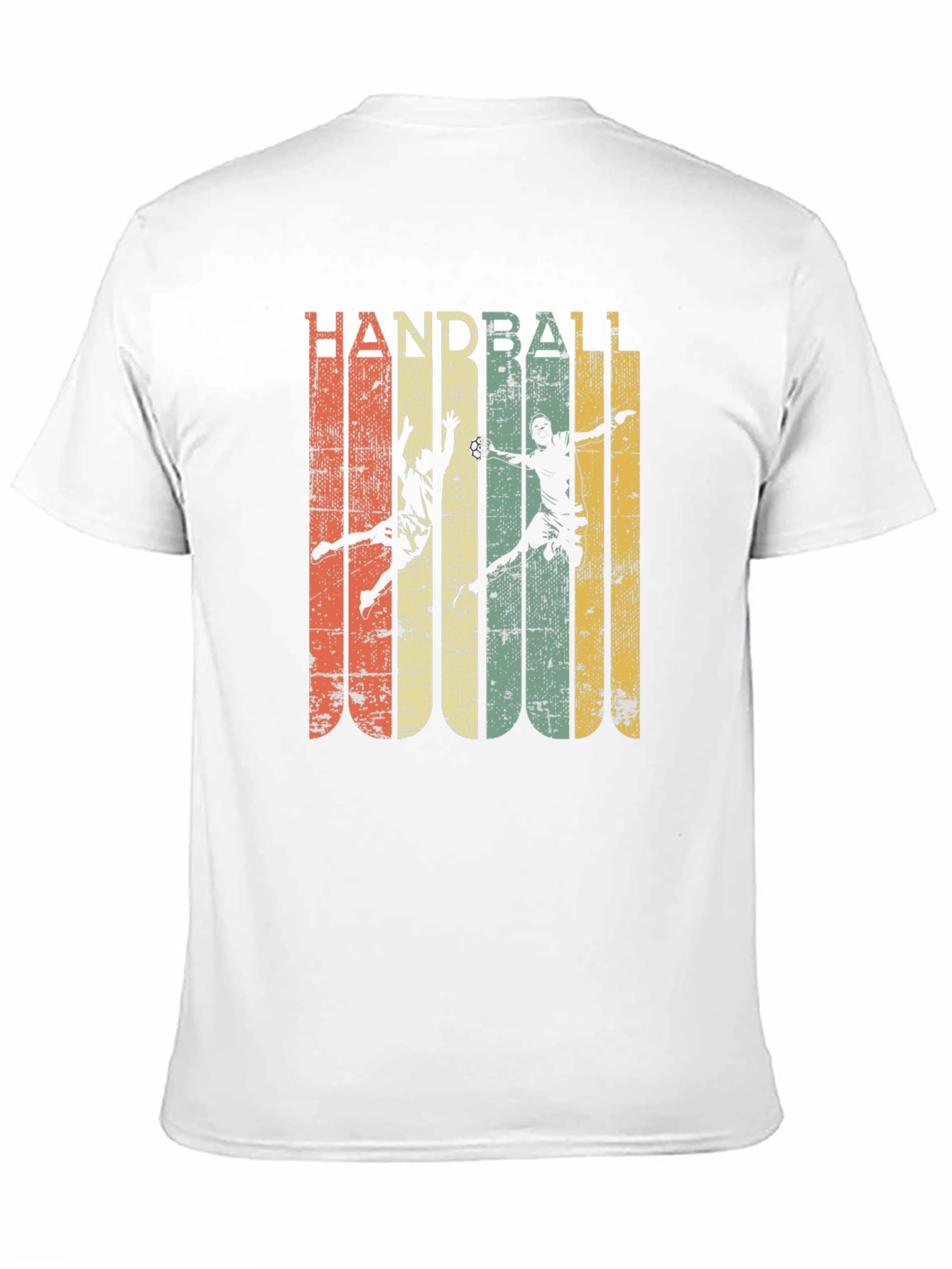 Black Vintage Handball Graphic Tee - Retro Sport T-Shirt view 11