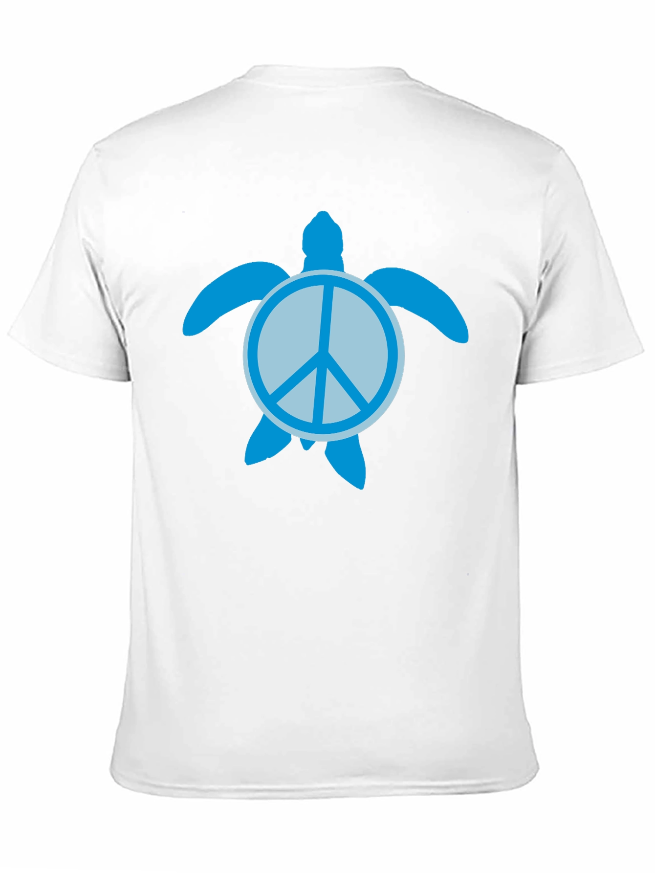 Black Peace Turtle Black Graphic T-Shirt view 11