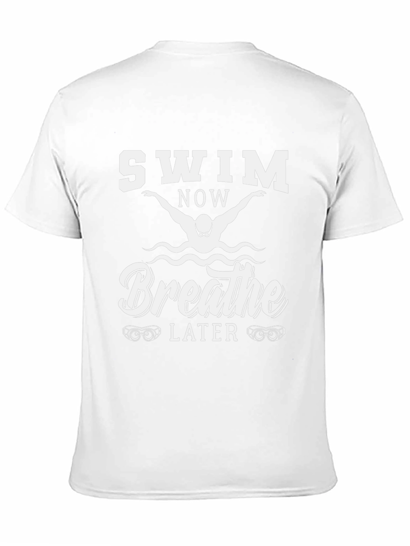 Black Swim Now Breathe Later Graphic T-Shirt view 11