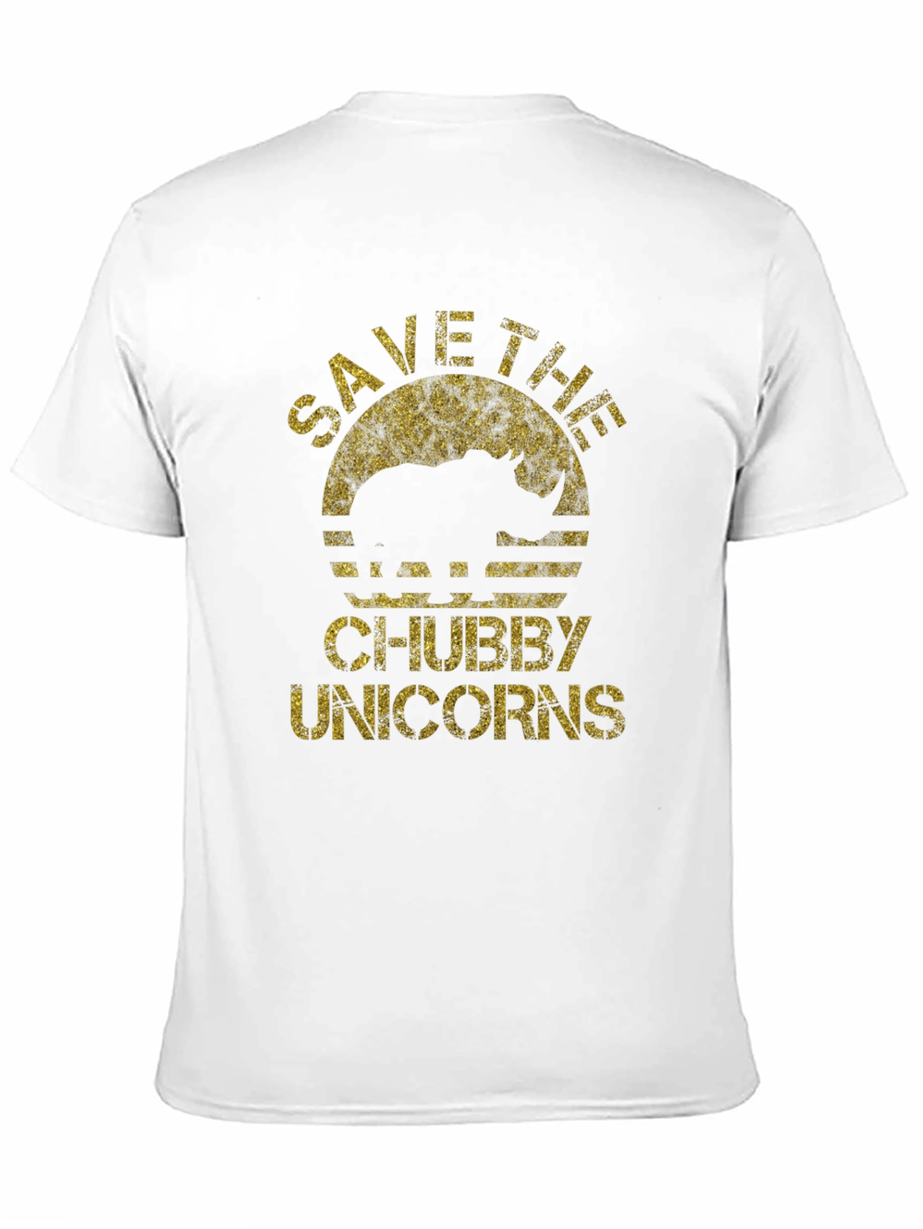 Black Save the Chubby Unicorns Black T-Shirt view 11