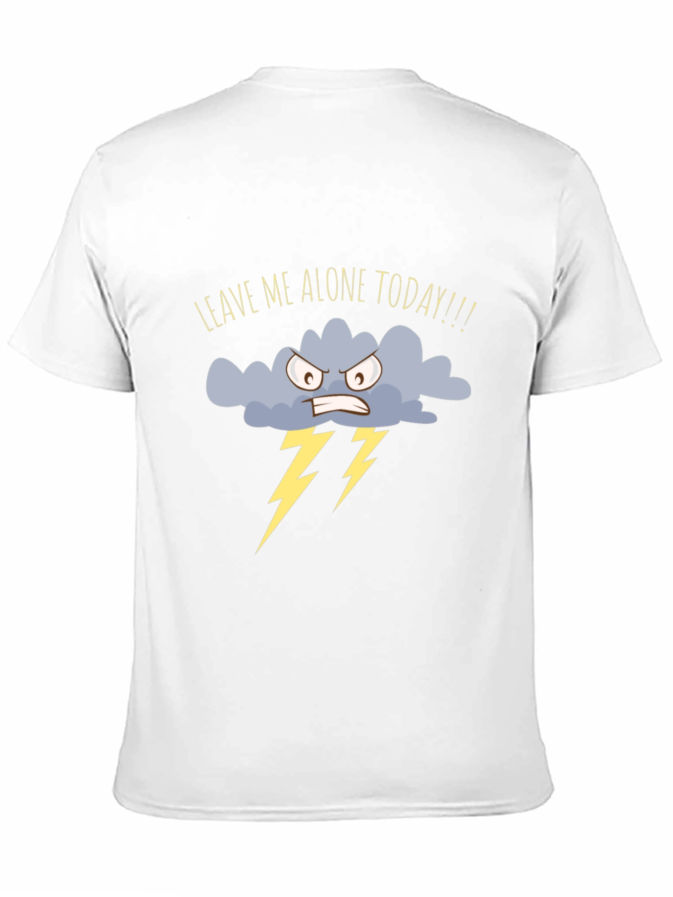 Black Leave Me Alone Today T-Shirt - Angry Cloud Graphic Tee view 11