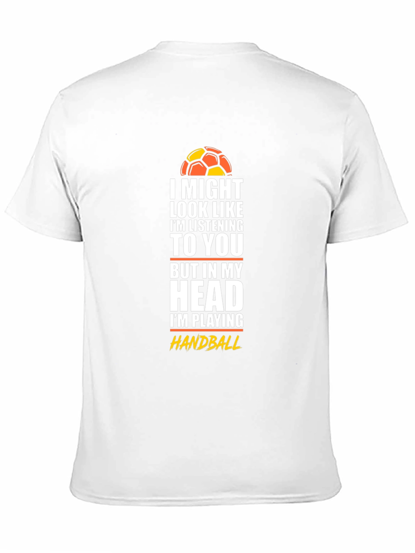 Black Funny Handball T-Shirt - I'm Playing Handball in My Head view 11