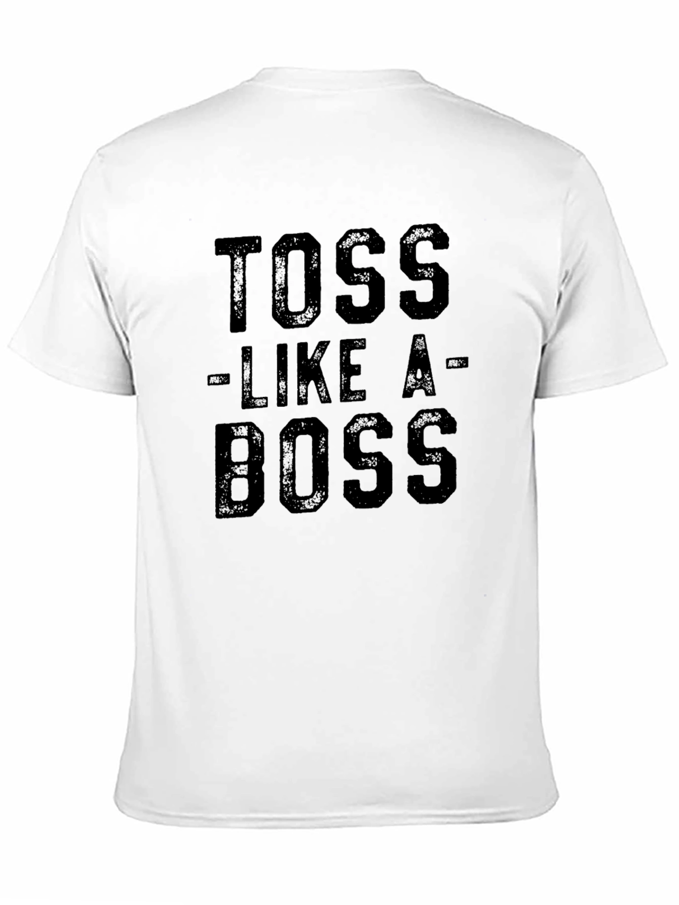 Black Toss Like a Boss Men's Black Graphic T-Shirt view 11