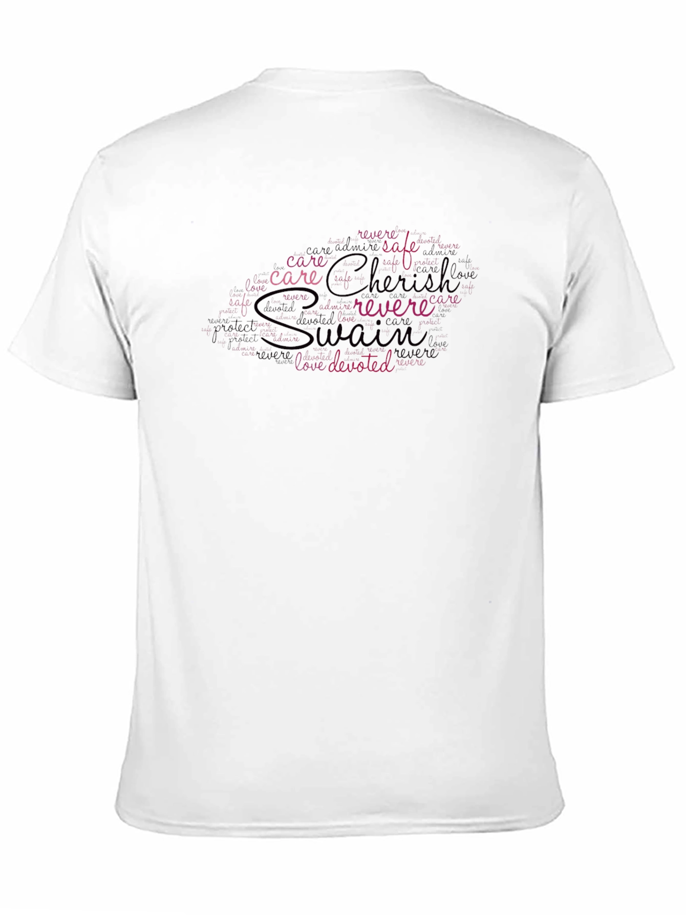 Black Cherish Swain Word Art T-Shirt view 11