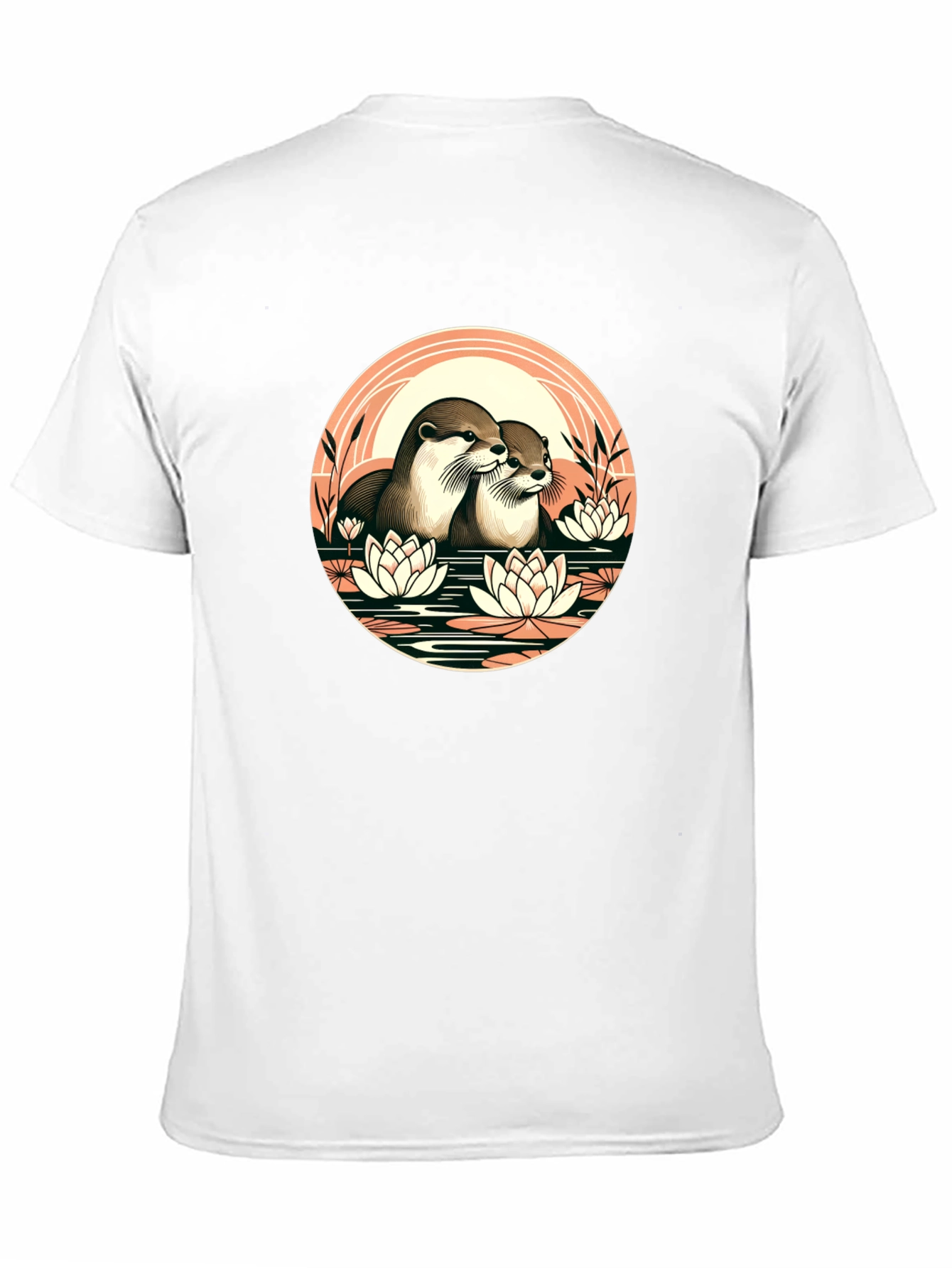 Black Otter Love T-Shirt - Nature Inspired Design view 11