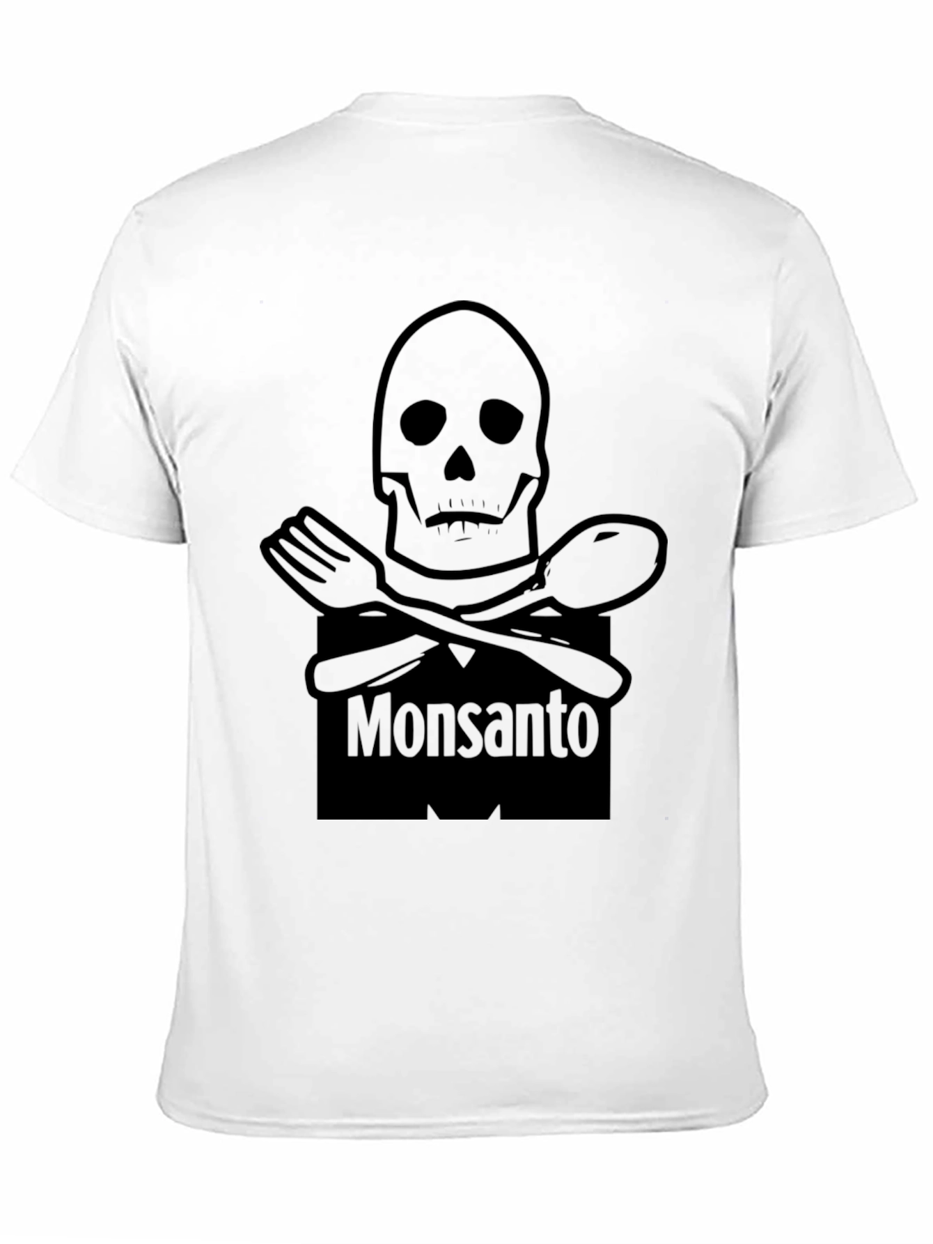 Black Monsanto Skull T-Shirt - Anti-GMO Statement Tee view 11