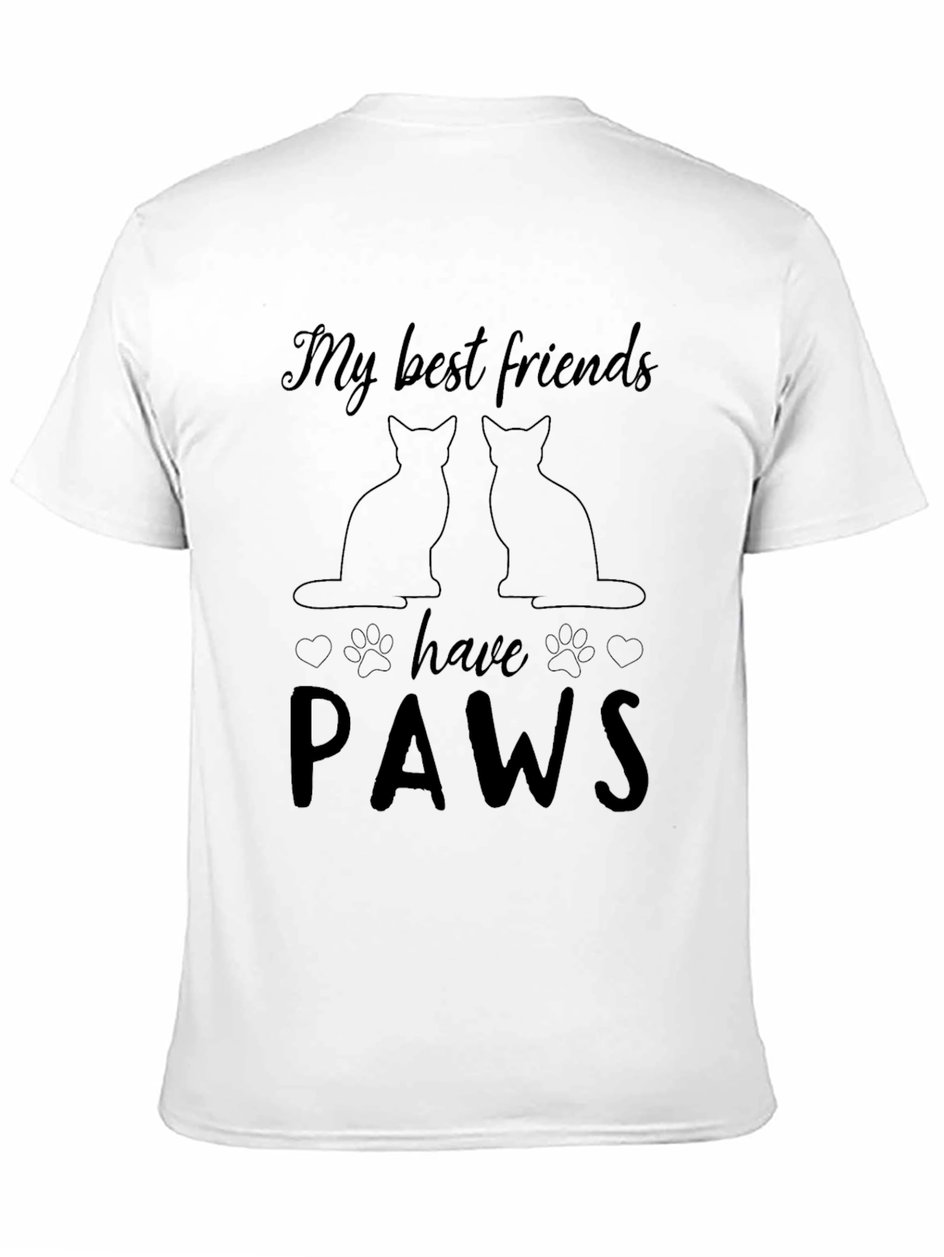 Black My Best Friends Have Paws T-Shirt view 11
