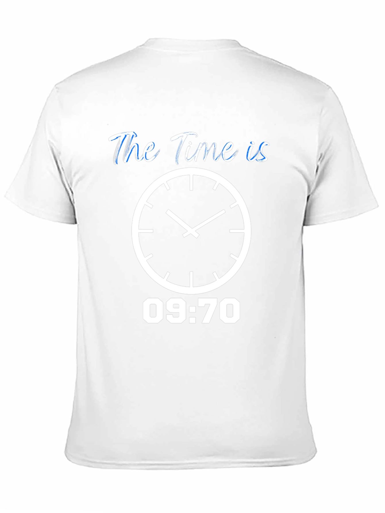 Black The Time Is T-Shirt - Unique Clock Design view 11