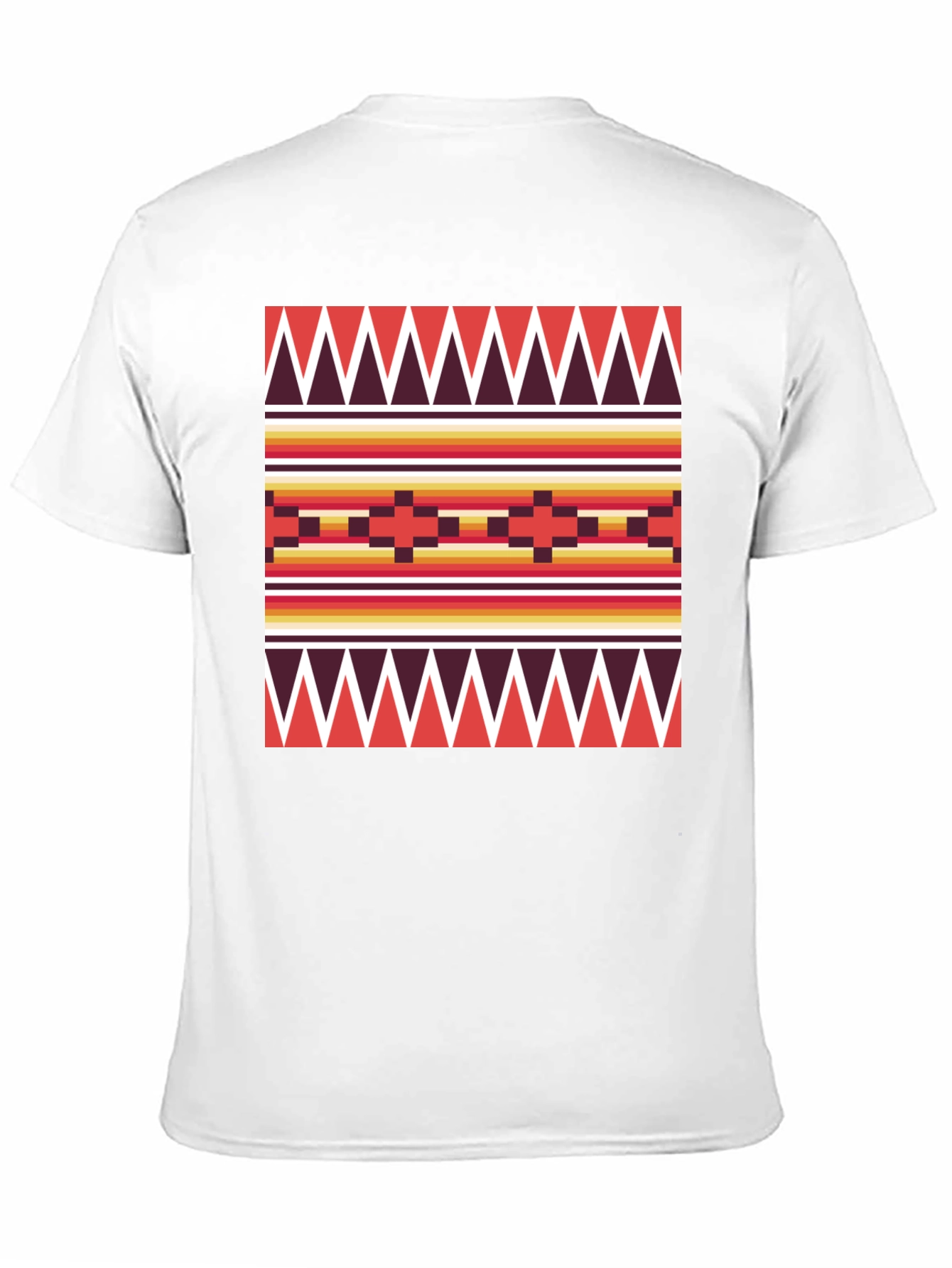 Black Geometric Pattern Tee - Southwest Style view 11