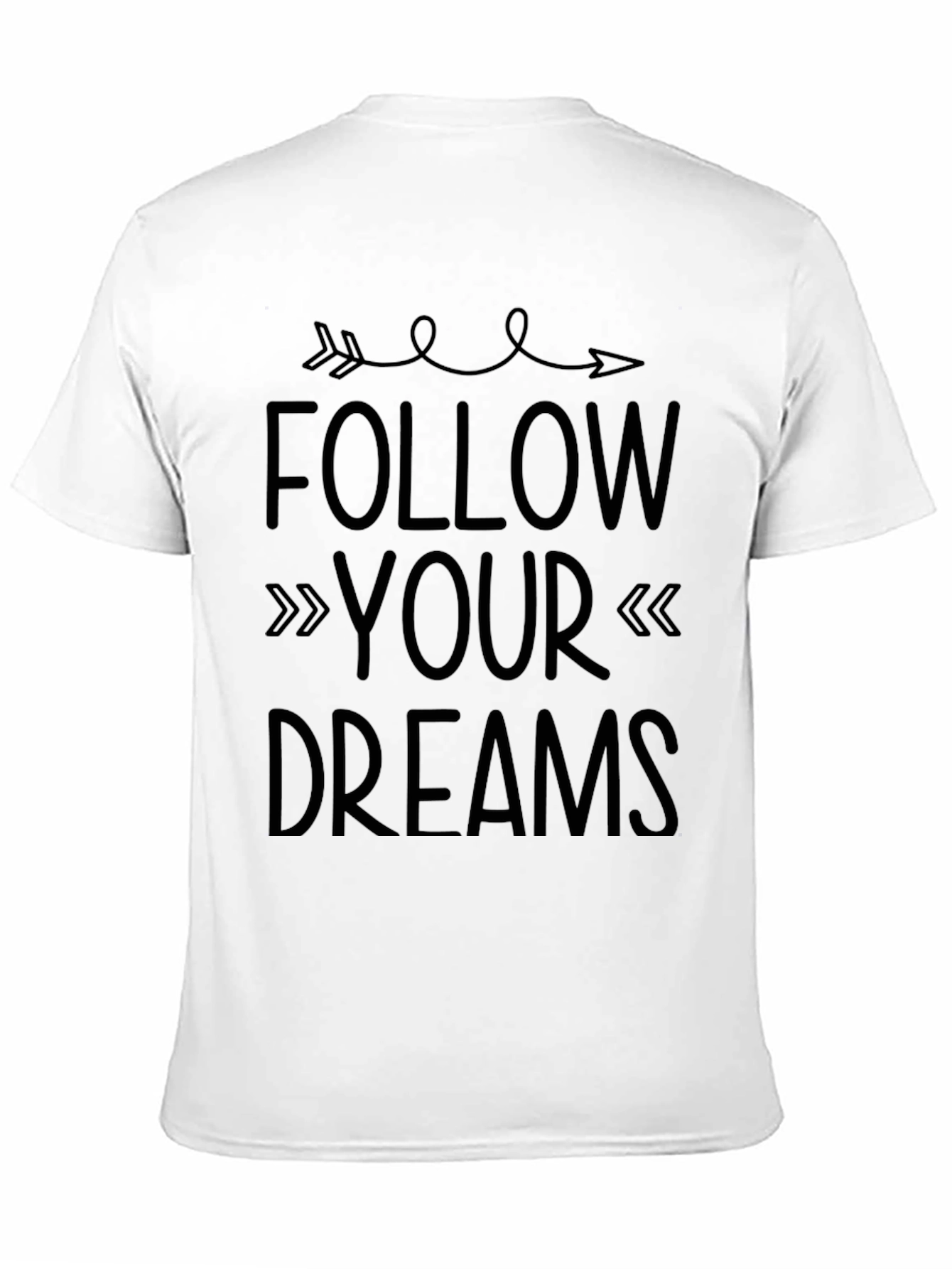 Black Follow Your Dreams Graphic Tee - Unisex Black T-Shirt view 11