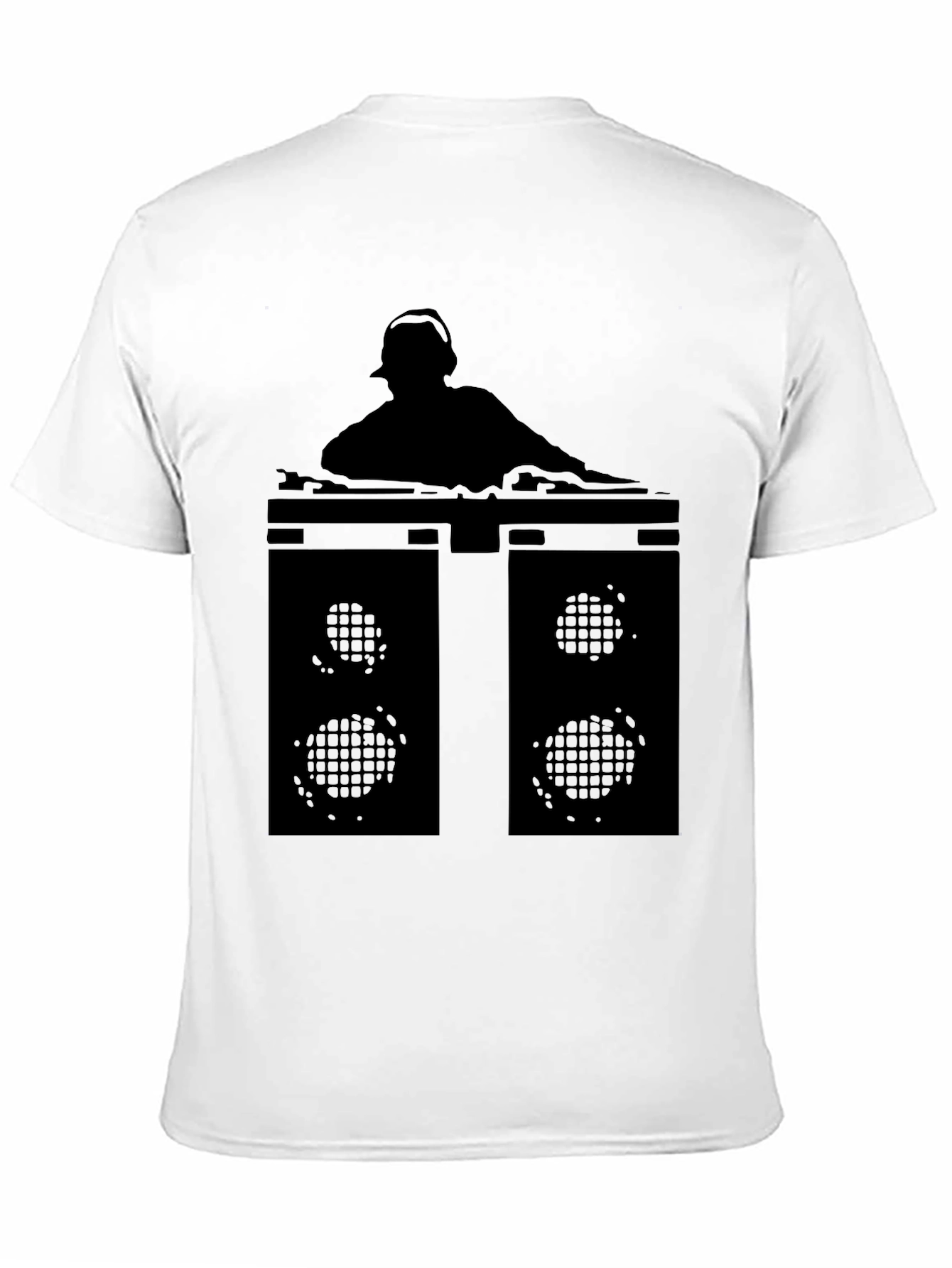 Black DJ Silhouette Graphic Tee view 11