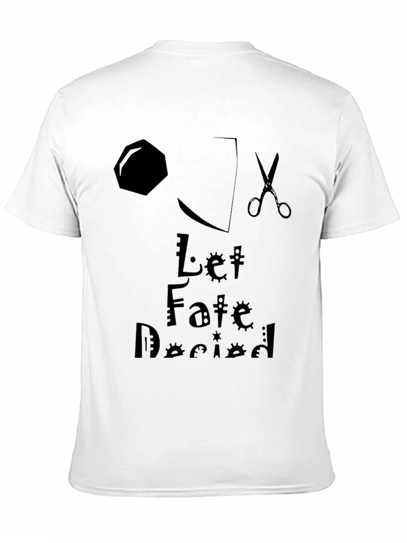 Black Let Fate Decide Graphic Tee - Black view 11