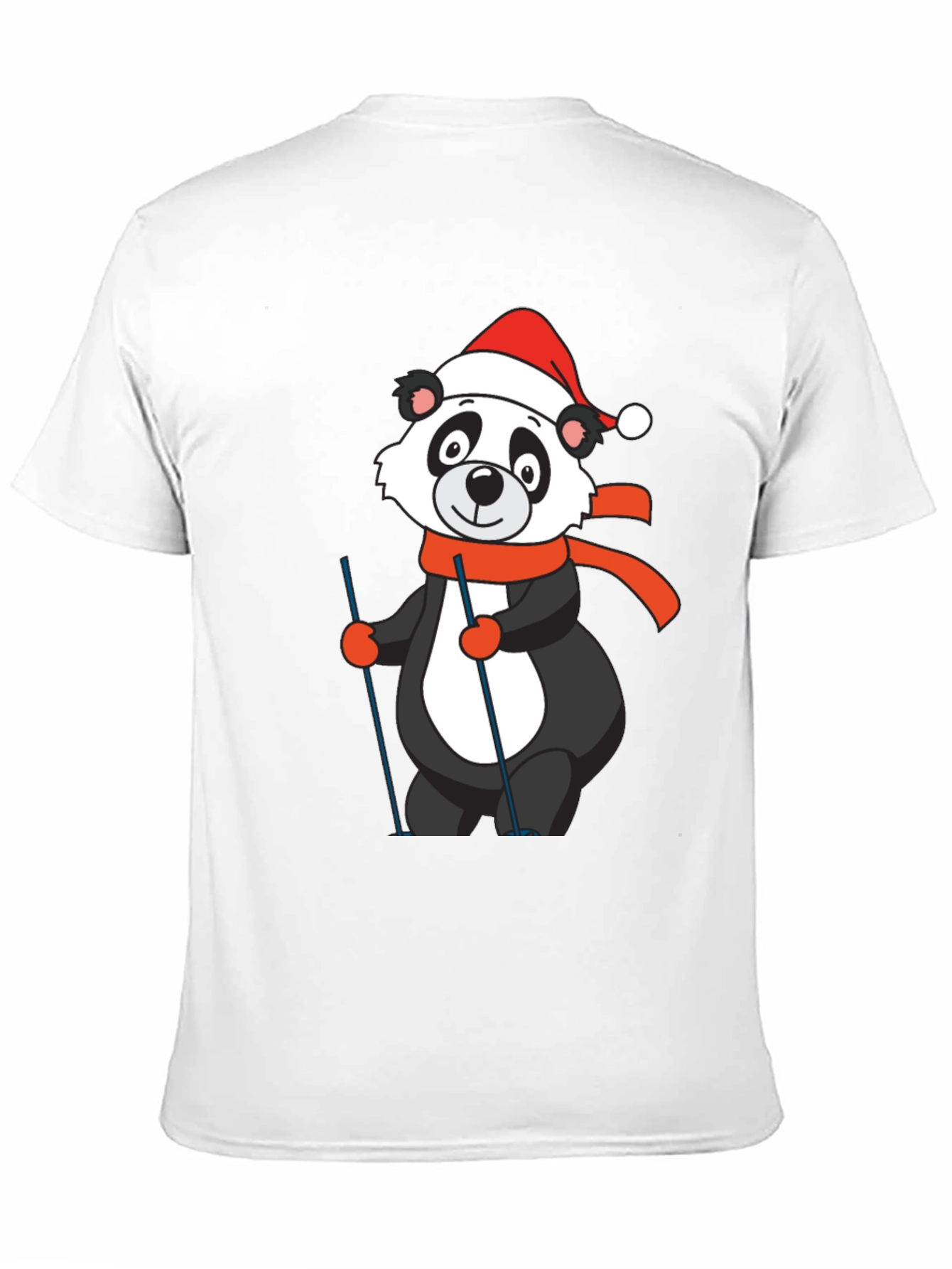 Black Panda Skier T-Shirt: Holiday Fun view 11