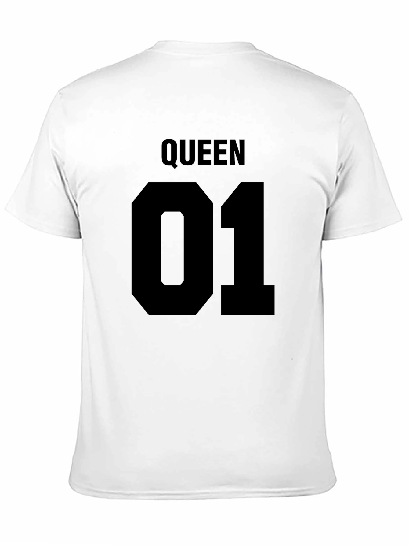 Black Queen 01 T-Shirt - Black, Crew Neck, Short Sleeve view 11