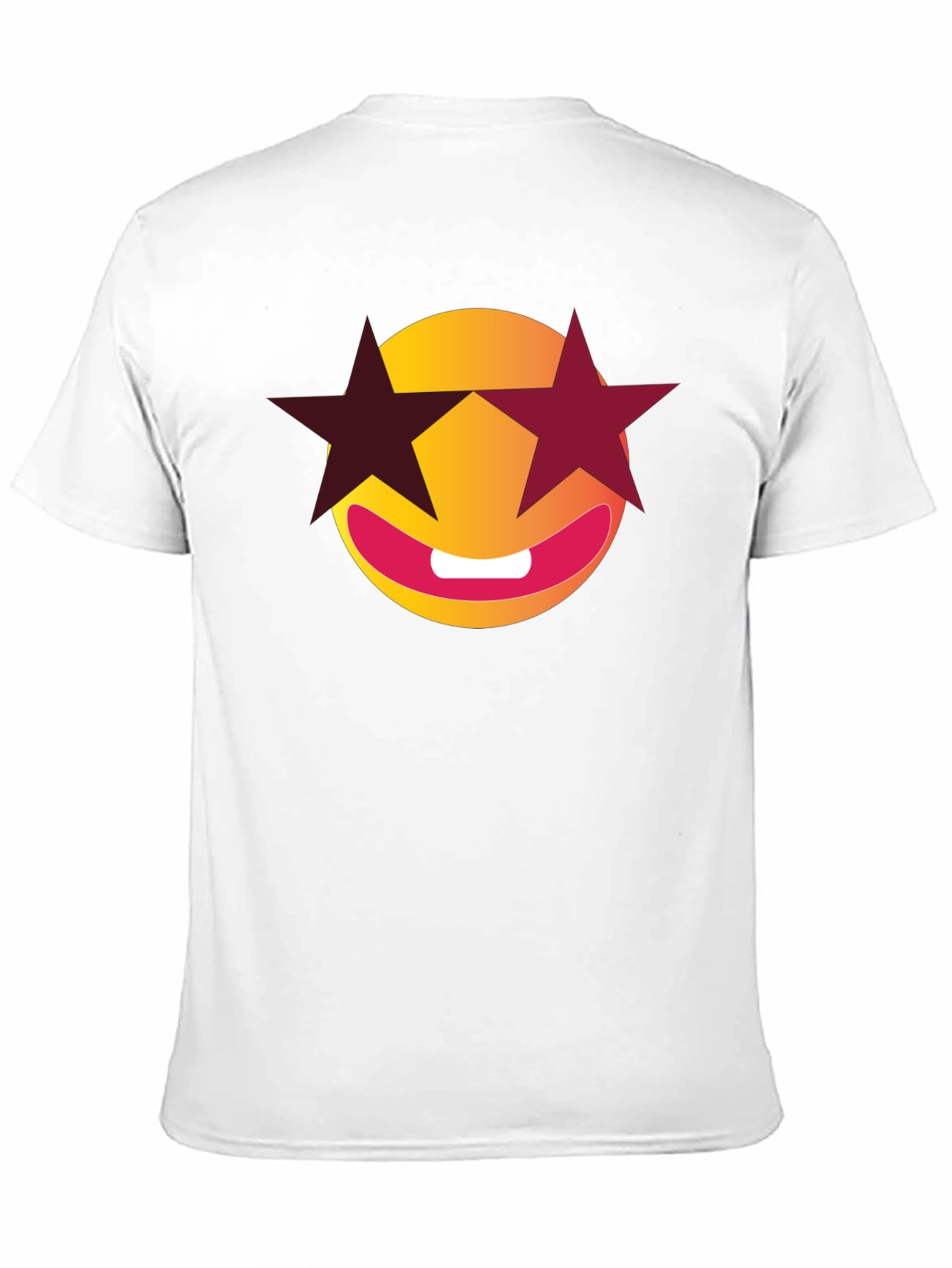 Black Smiley Face with Star Shades Graphic T-Shirt view 11