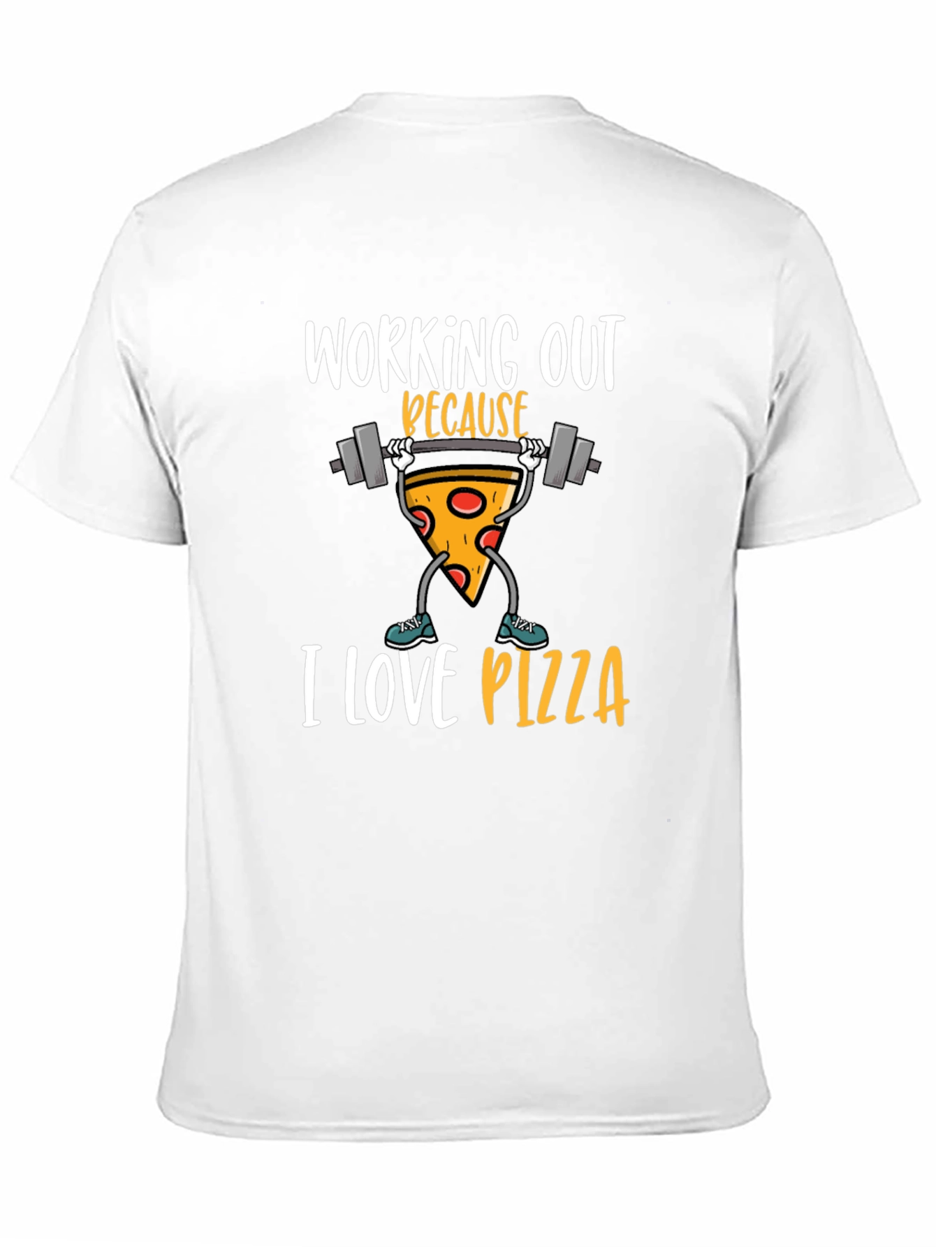 Black Funny Pizza Workout Graphic Tee view 11