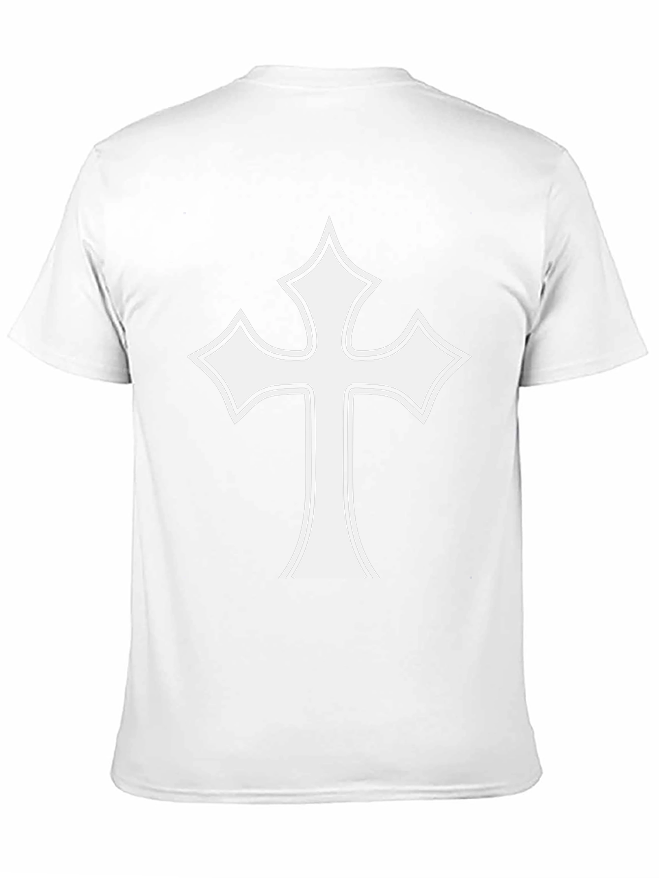 Black White Cross Graphic Black T-Shirt view 11