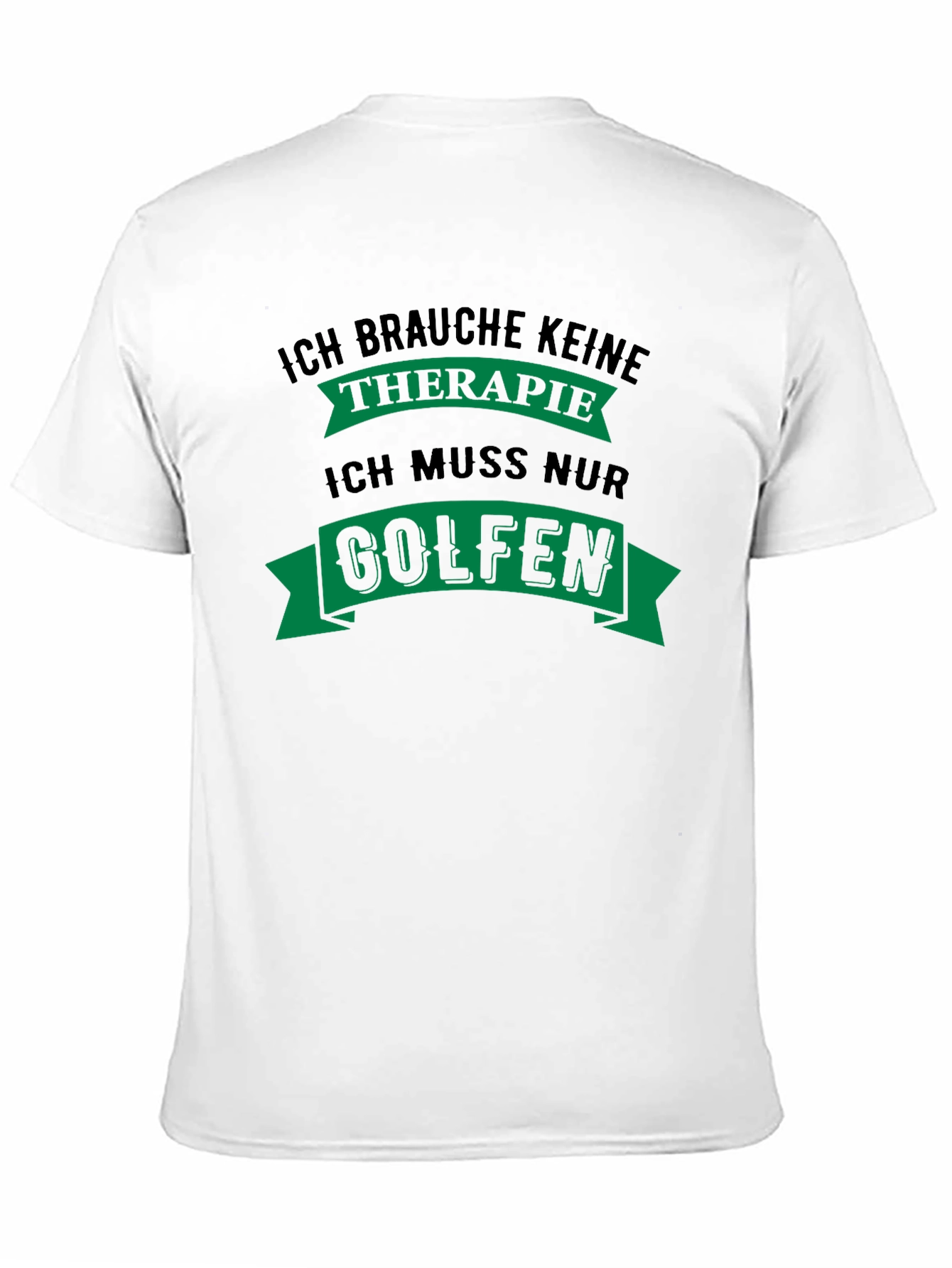 Black Golf Therapy T-Shirt - Fun Golfer Tee view 11