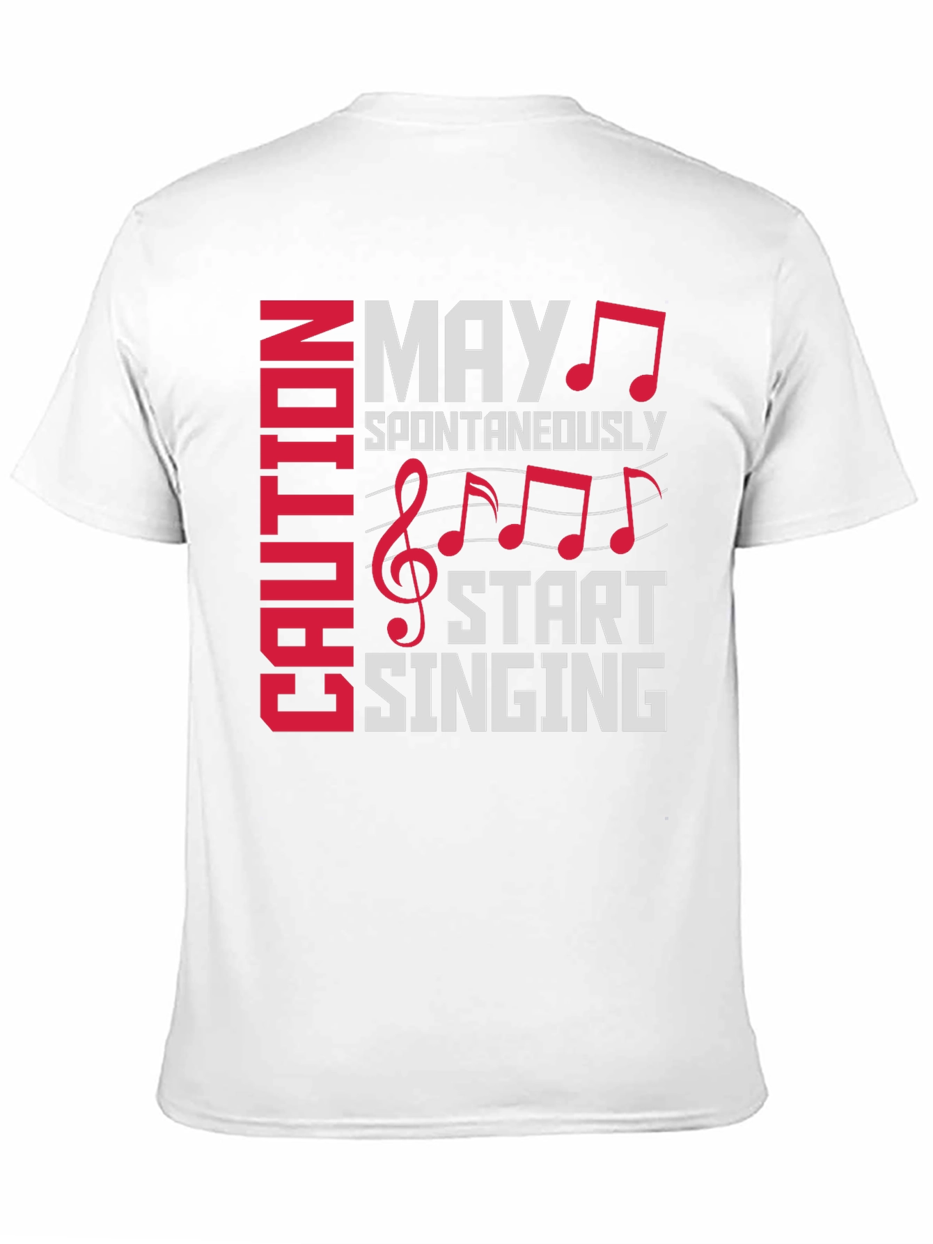 Black Caution May Spontaneously Start Singing T-Shirt view 11