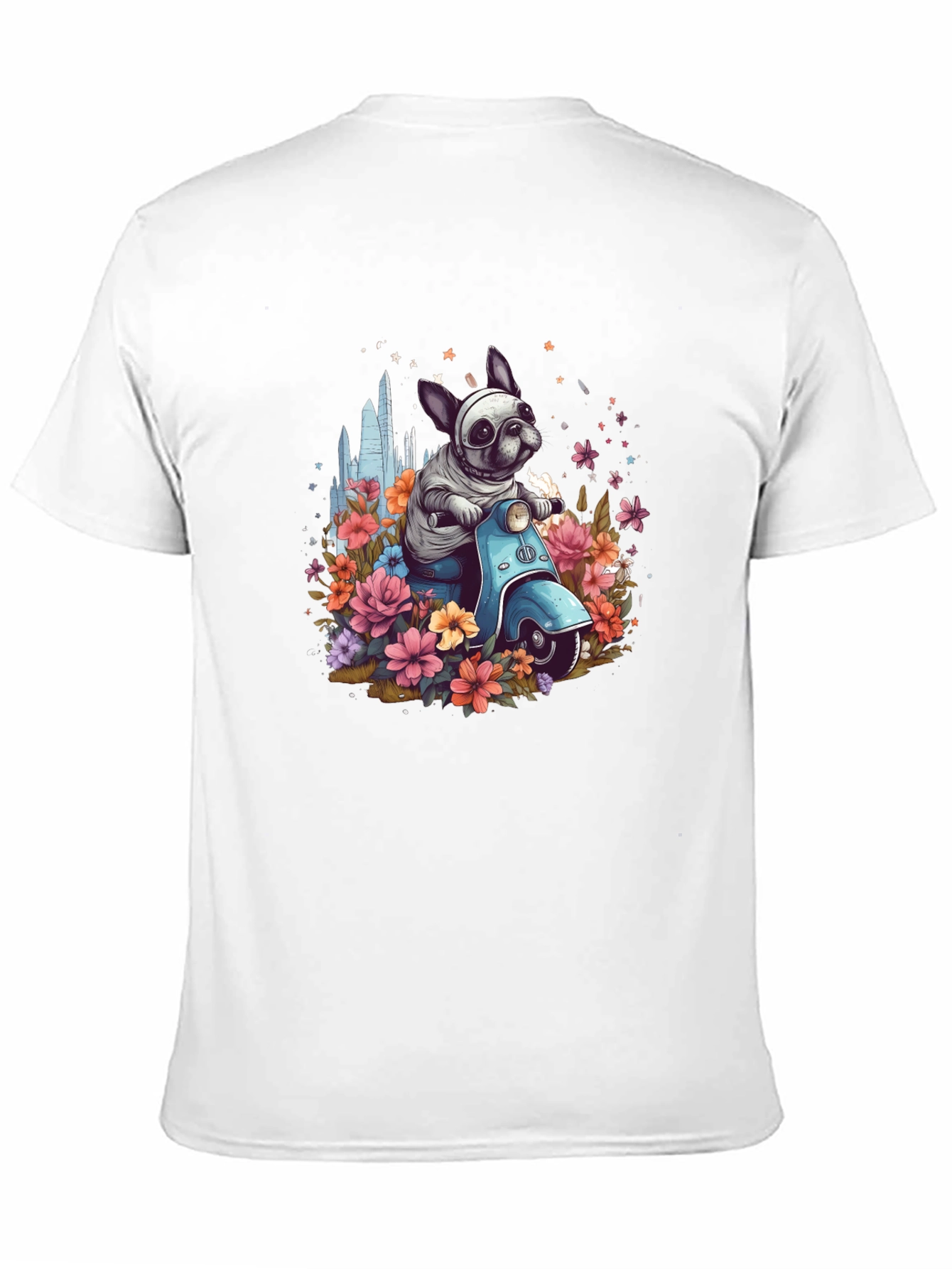 Black Dog on Scooter Graphic Tee view 11