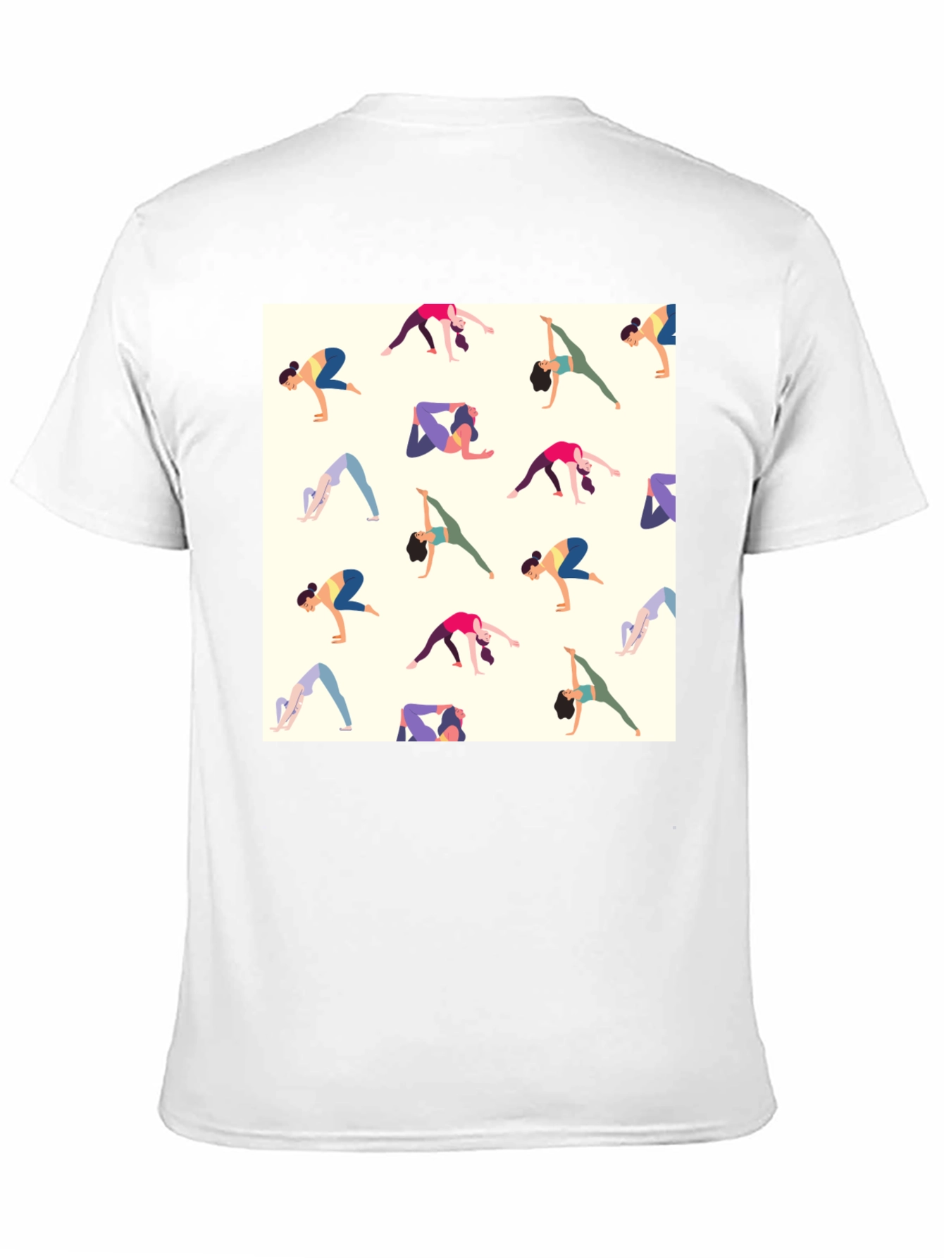 Black Yoga Patterned Tee - Black Graphic T-Shirt view 11