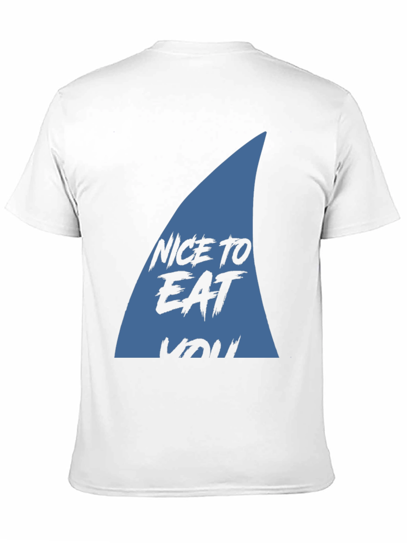 Black Nice to Eat You Shark Fin Graphic Tee view 11