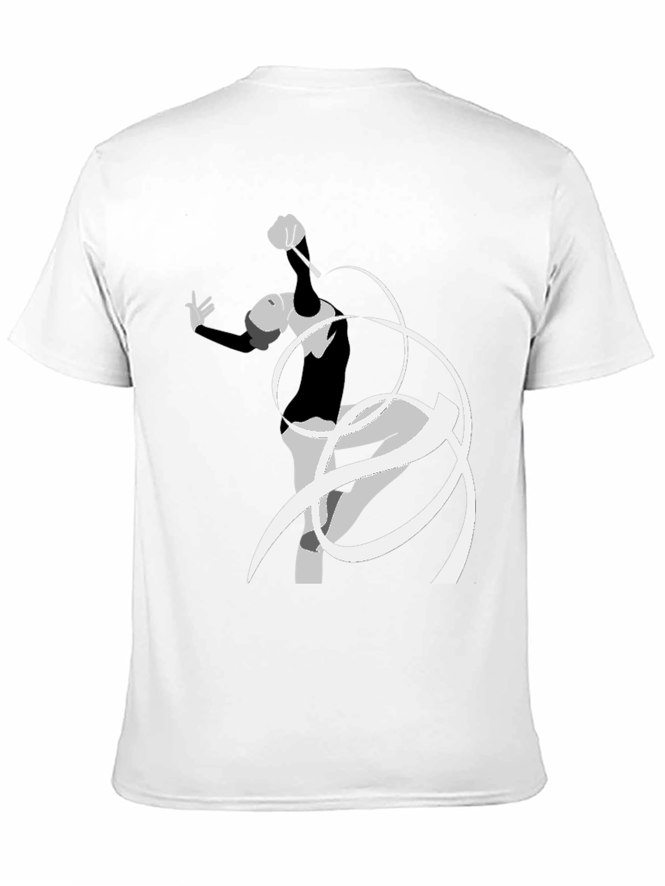 Black Rhythmic Gymnastics Graphic Tee - Black Cotton Blend view 11