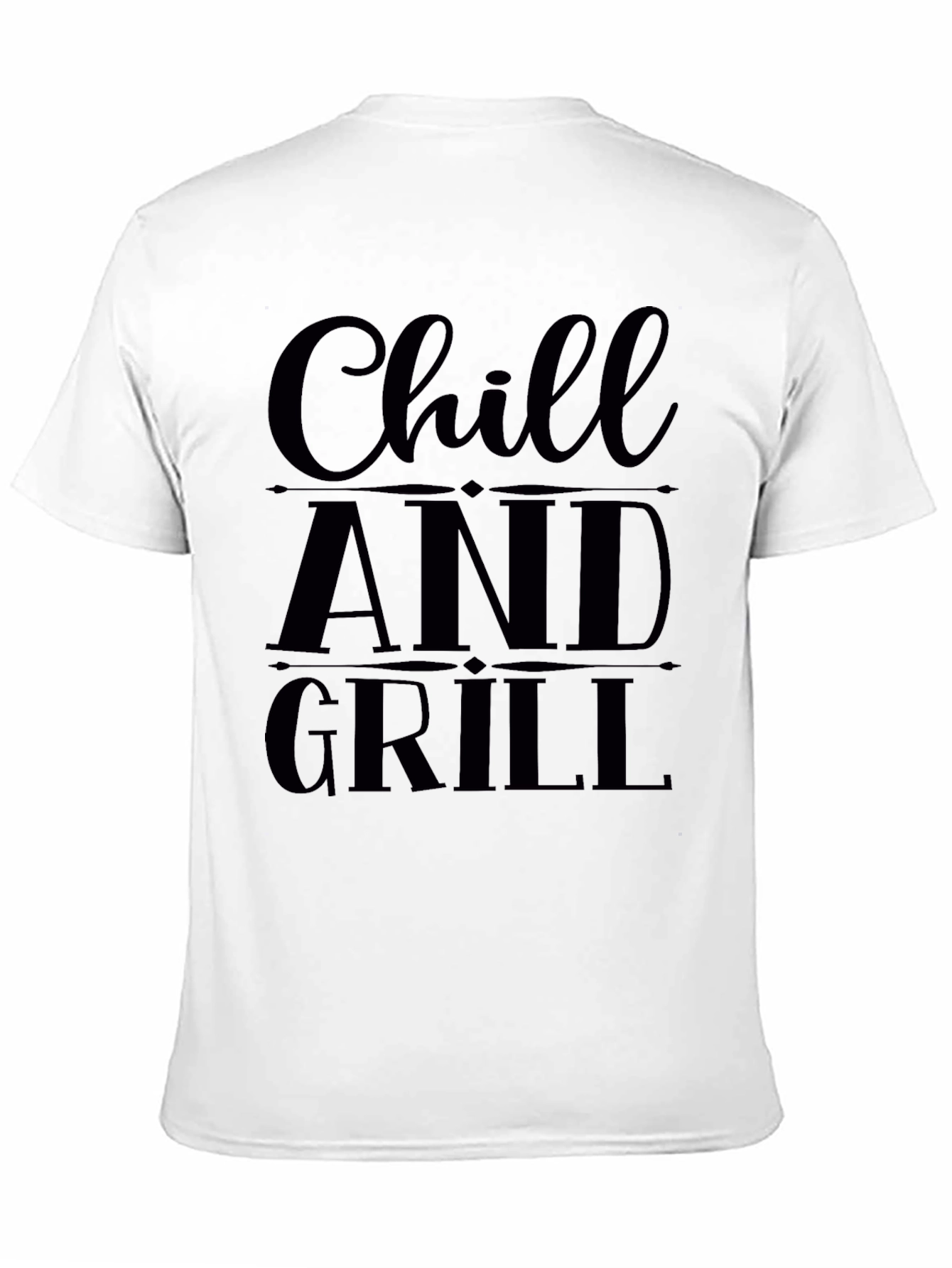 Black Chill and Grill Black Graphic T-Shirt view 11