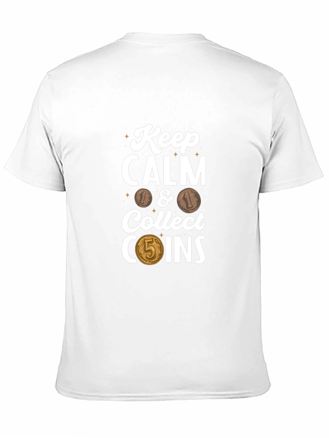 Black Keep Calm & Collect Coins T-Shirt view 11