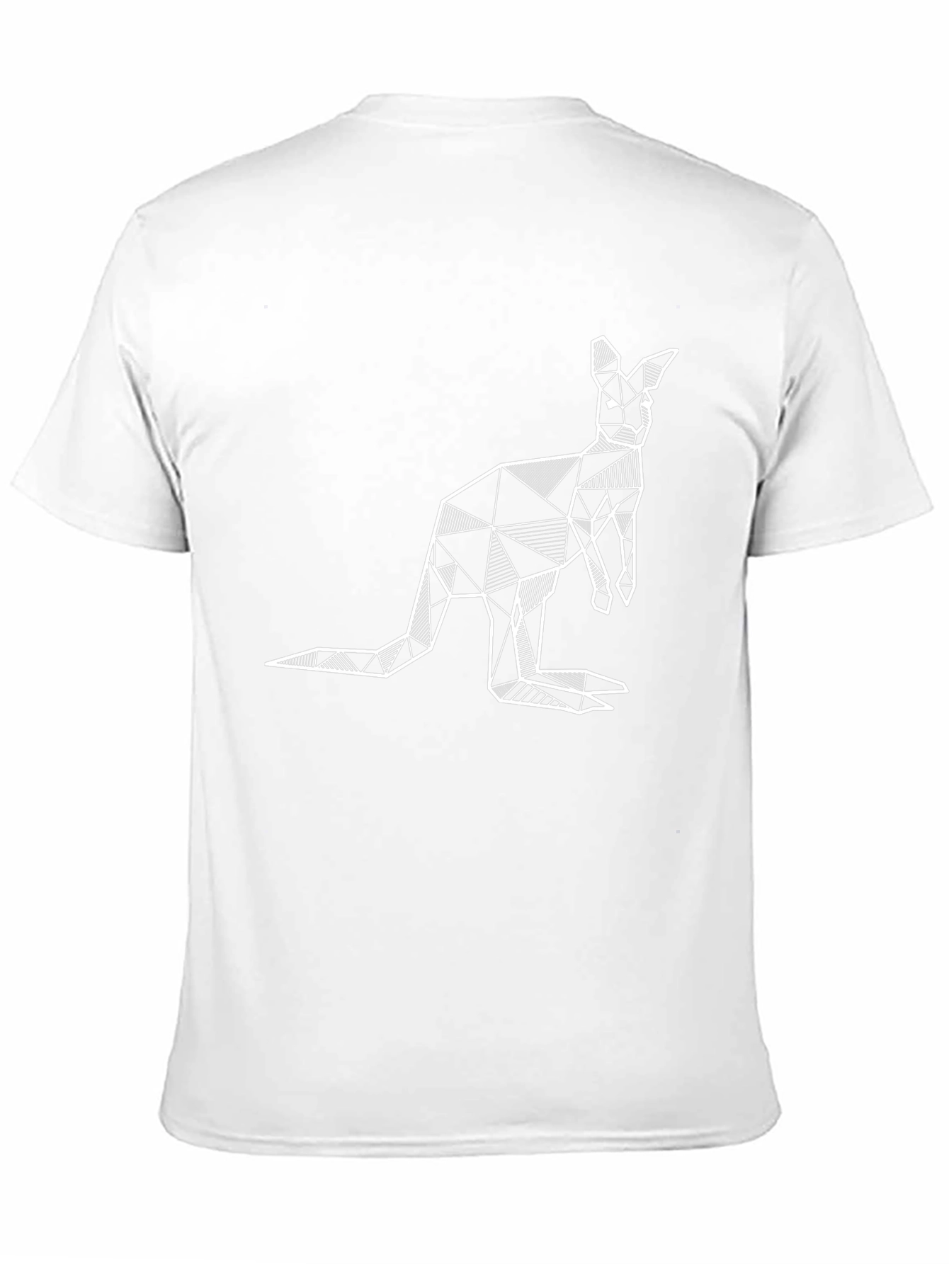 Black Geometric Kangaroo Graphic Tee - Black T-Shirt view 11