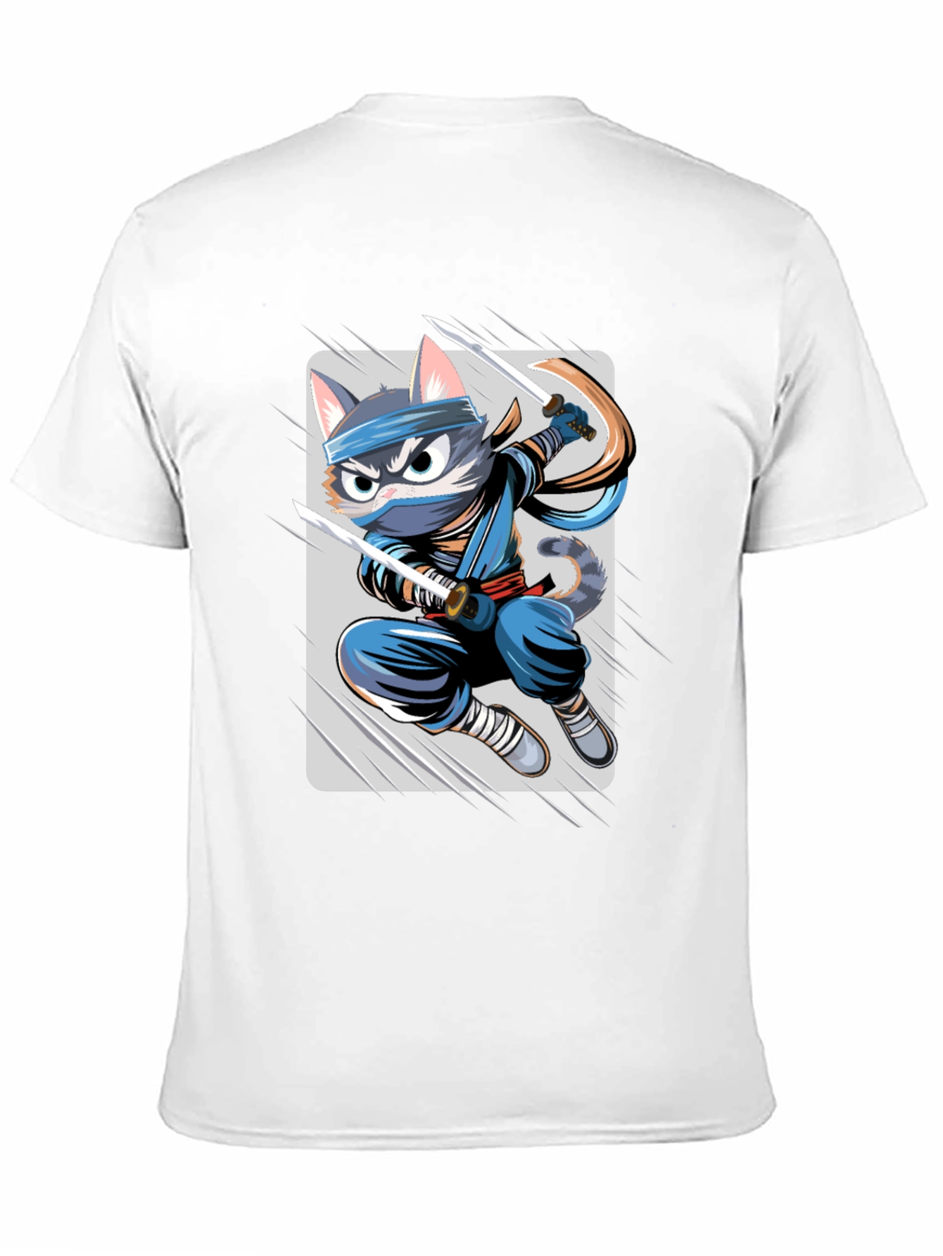 Black Ninja Cat T-Shirt - Unique Cartoon Graphic Tee view 11