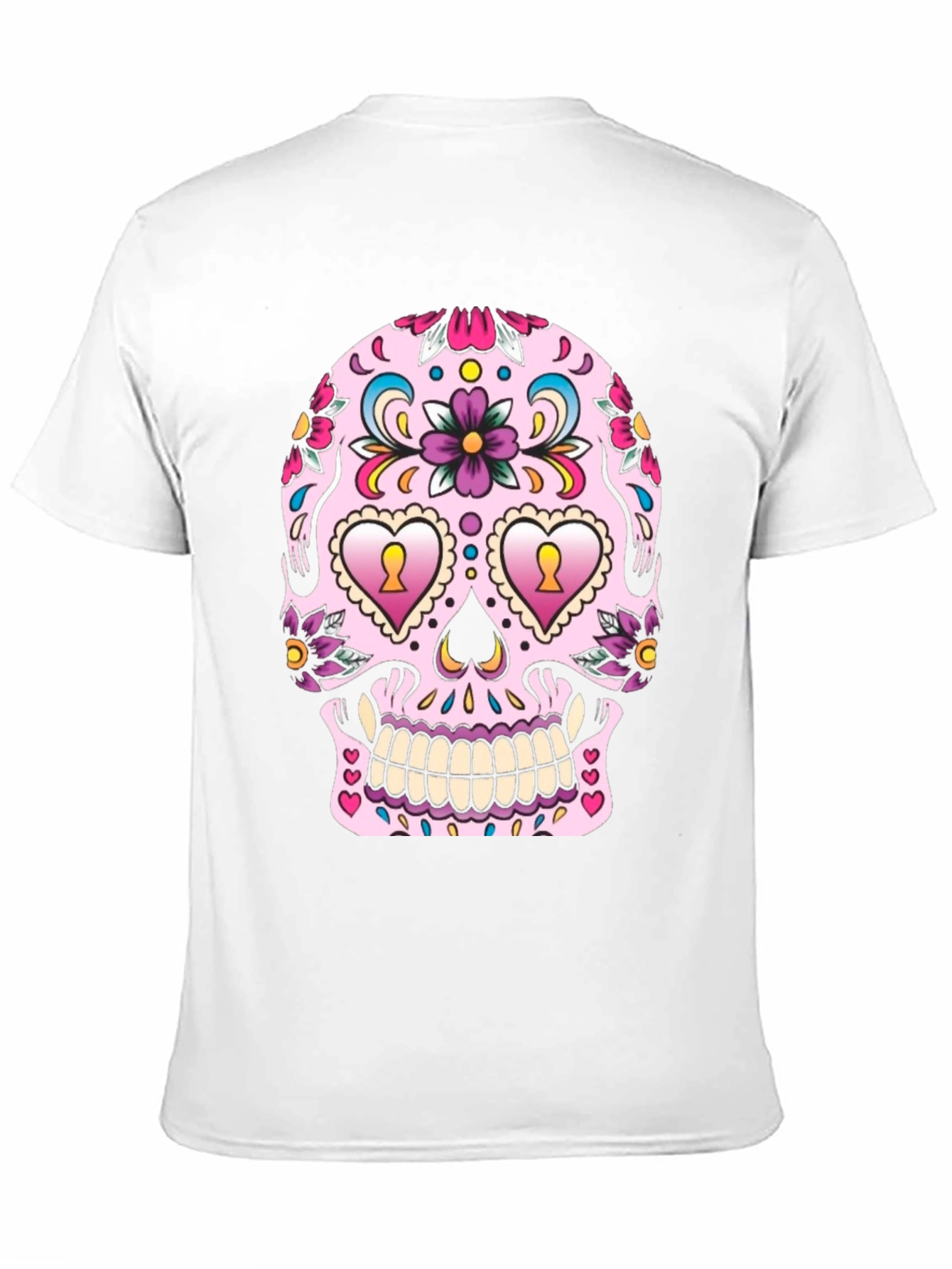 Black Sugar Skull Graphic Tee - Day of the Dead Style view 11