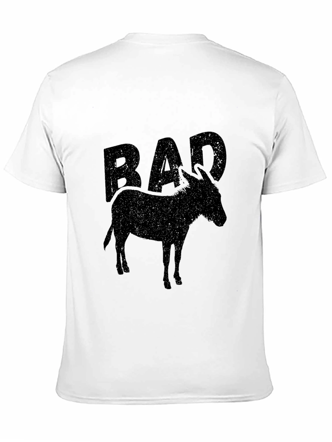 Black Bad A Donkey Graphic Tee - Black Crew Neck T-Shirt view 11