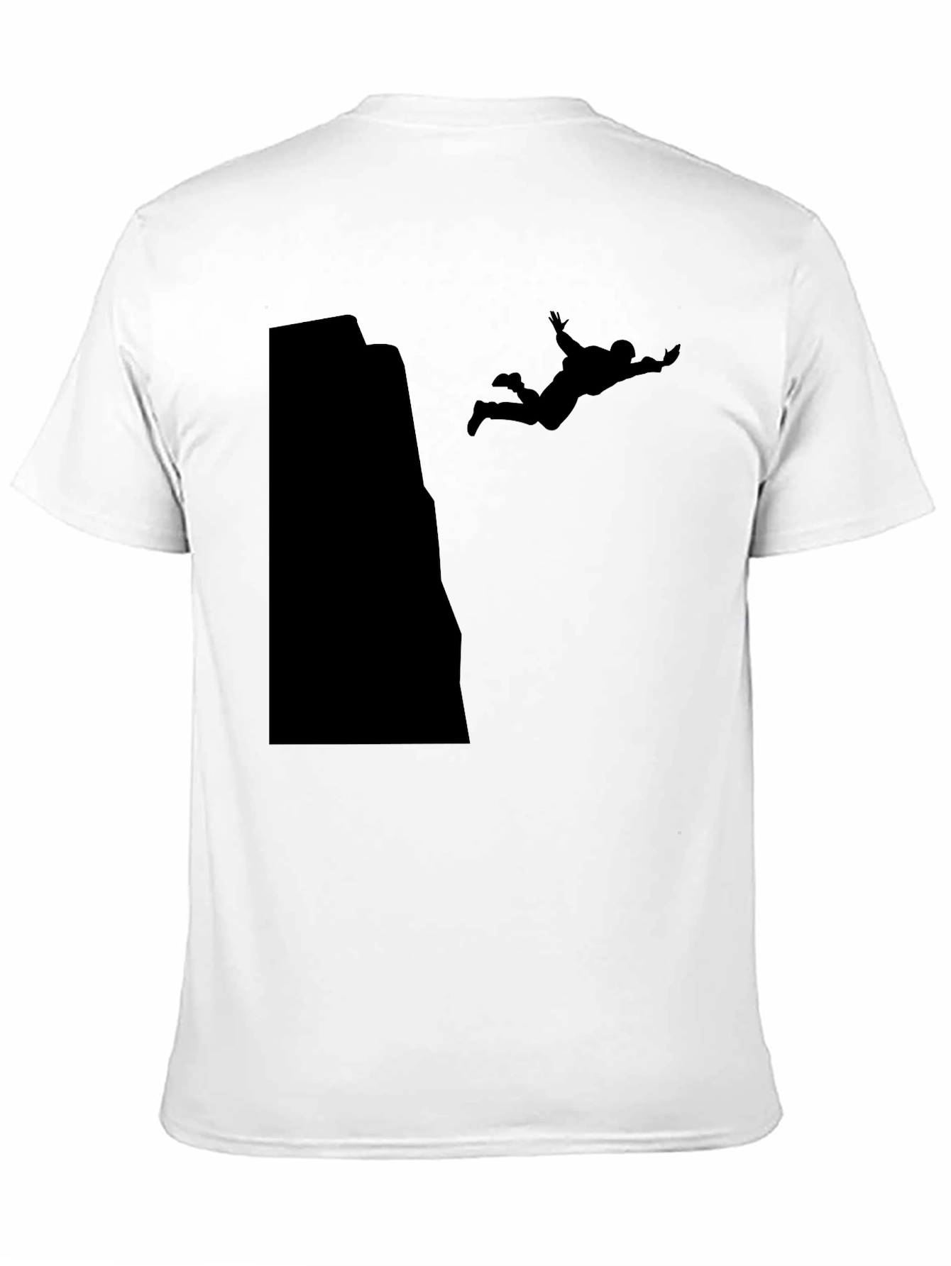 Black Daredevil Black Tee - Extreme Sports Silhouette Design view 11