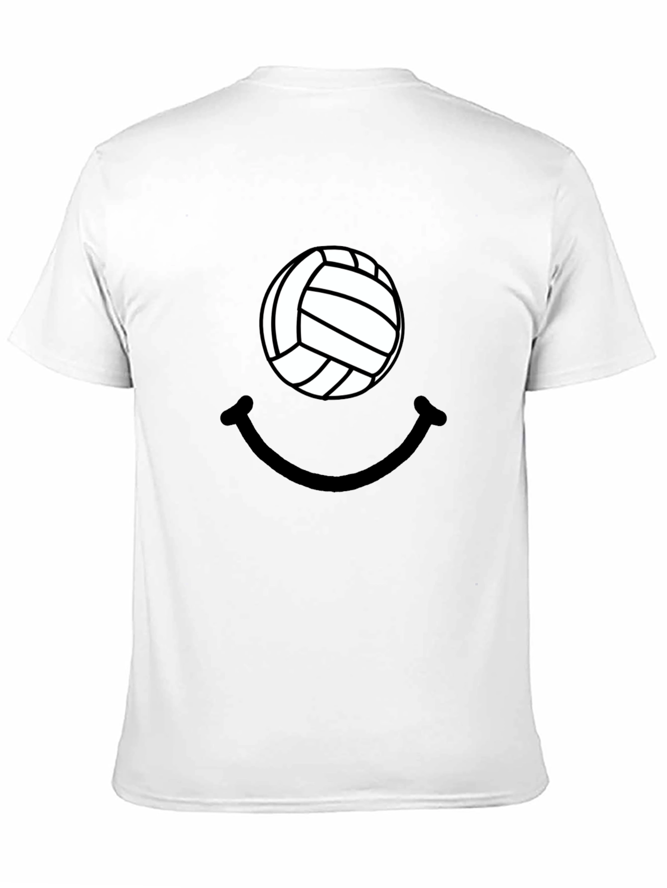 Black Volleyball Smiley Graphic Tee - Casual Comfort view 11
